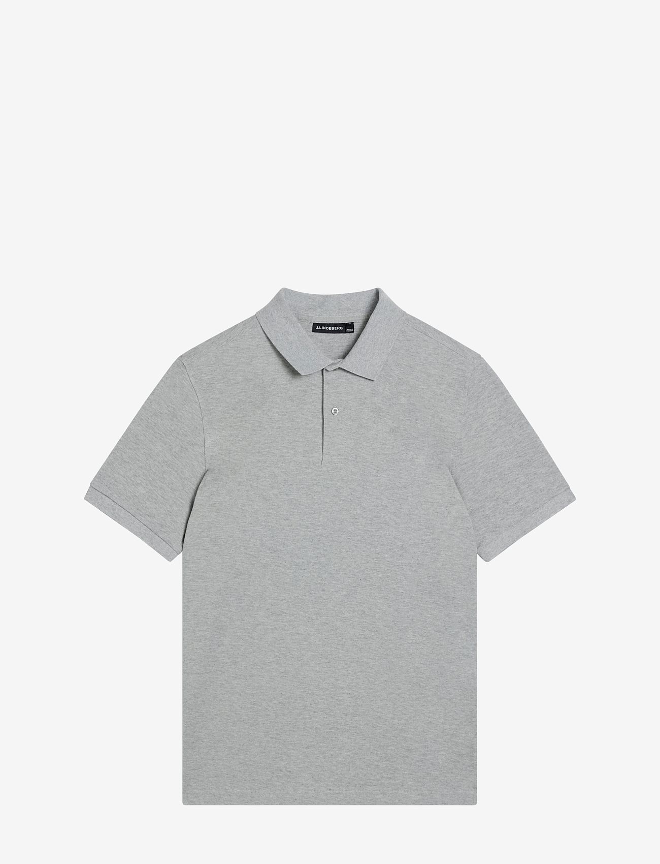 J. Lindeberg - Troy Polo shirt - kortærmede poloer - light grey melange - 0