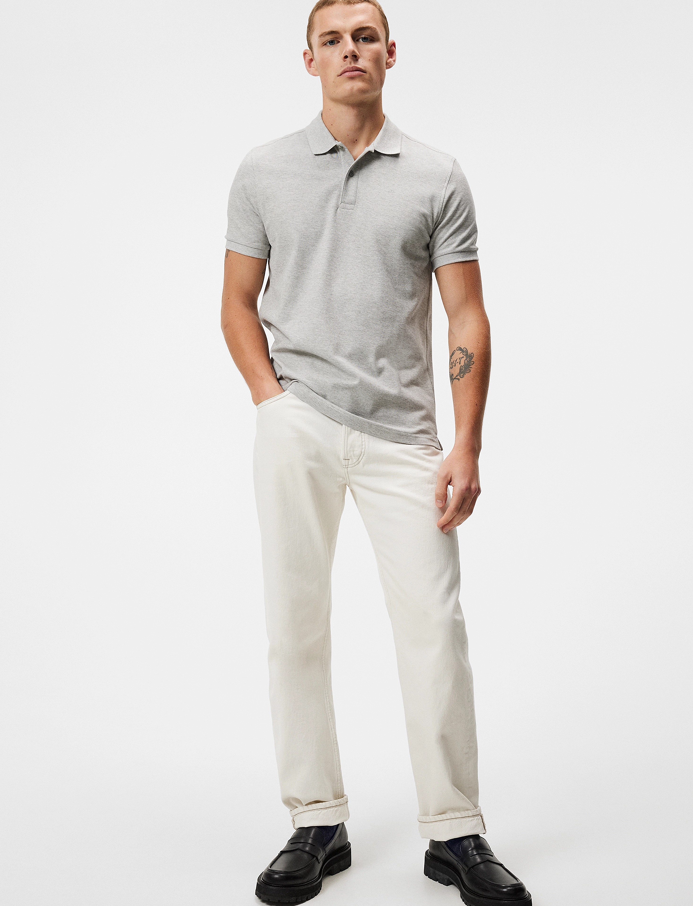 J. Lindeberg - Troy Polo shirt - light grey melange - 3