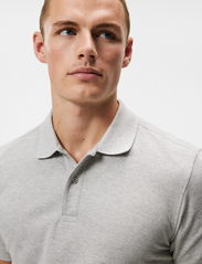 J. Lindeberg - Troy Polo shirt - kortærmede poloer - light grey melange - 4