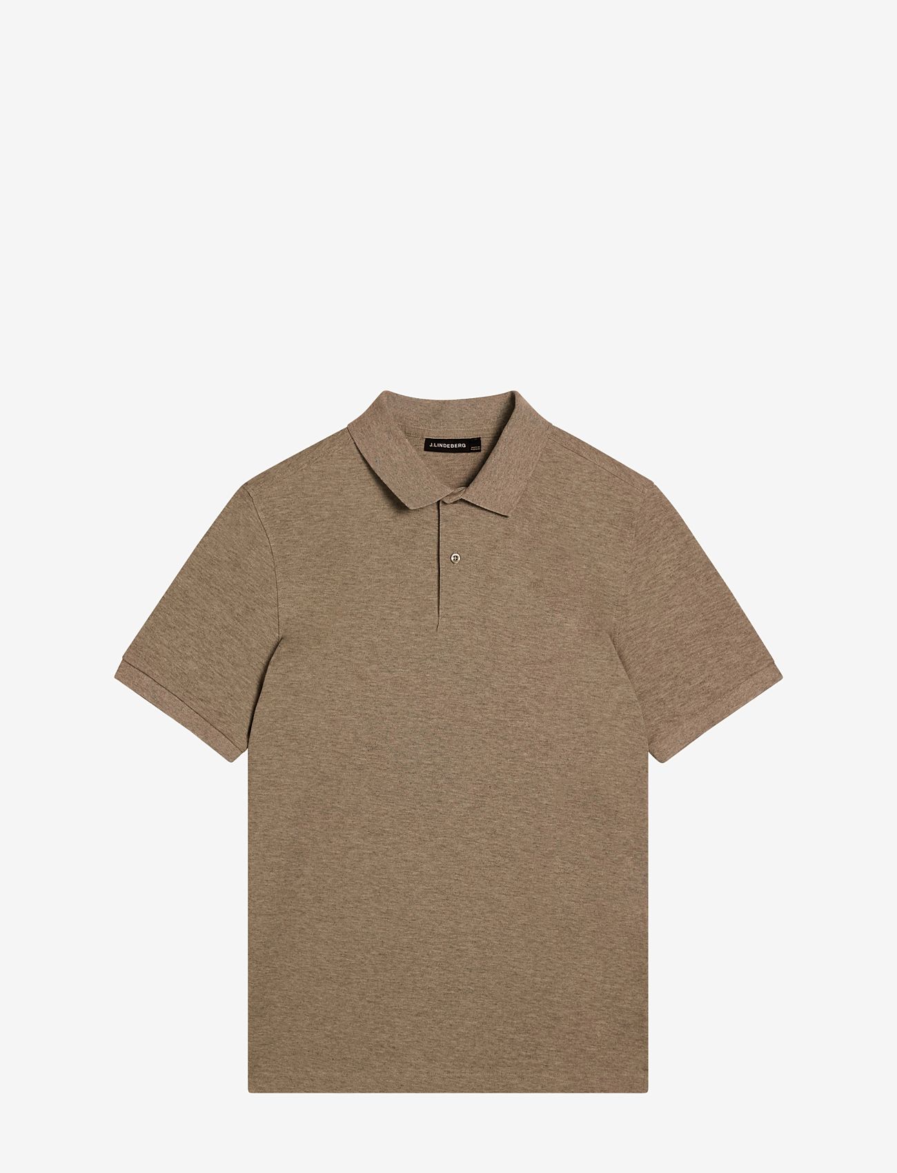 J. Lindeberg - Troy Polo shirt - short-sleeved polos - tiger brown melange - 0