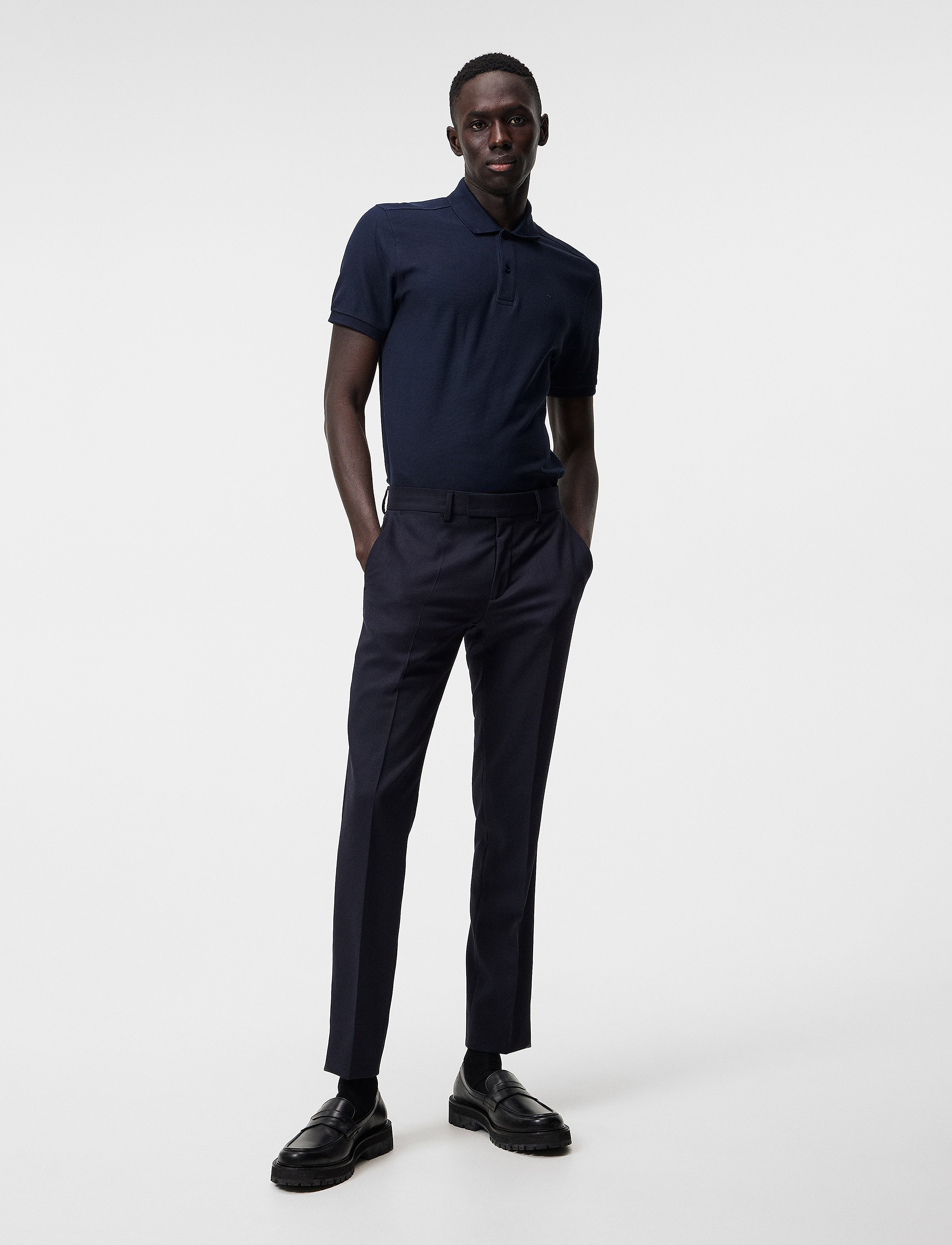 J. Lindeberg - Troy Pique Polo Shirt - jl navy - 4