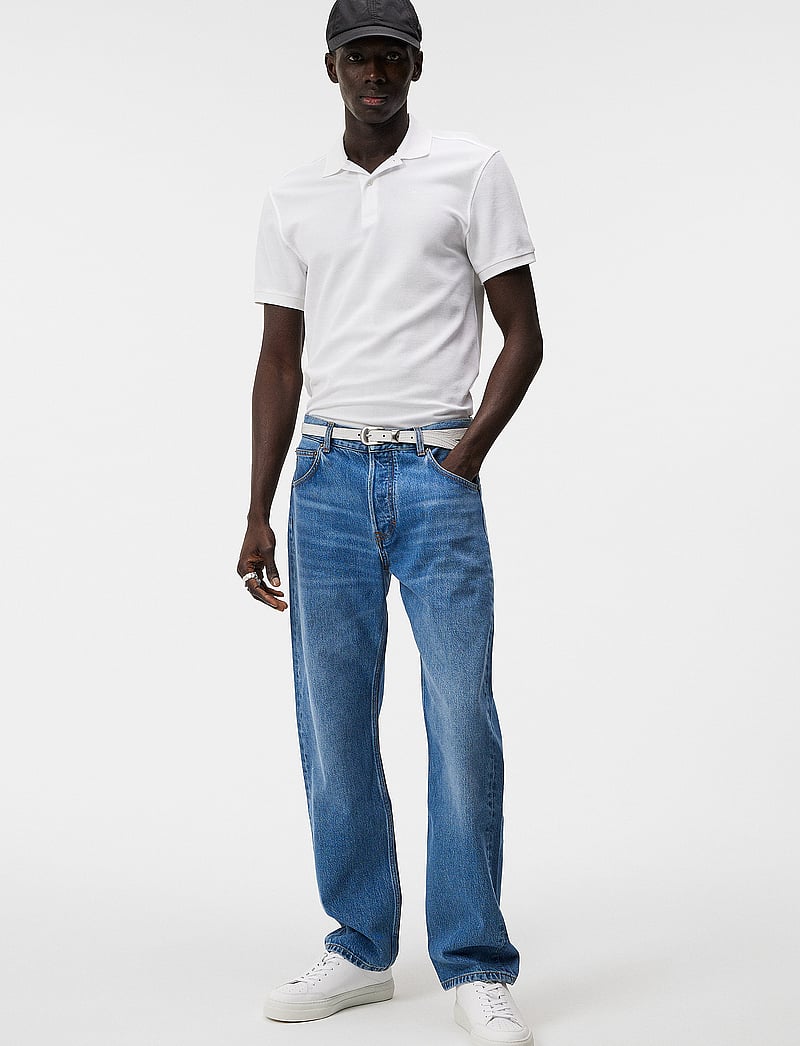 J. Lindeberg - Troy Pique Polo Shirt - kortärmade pikéer - white - 4