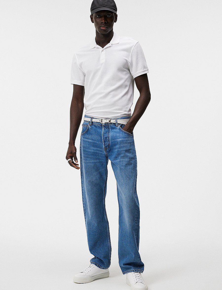 J. Lindeberg - Troy Pique Polo Shirt - white - 4