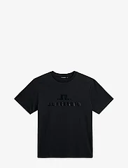 J. Lindeberg - Parcy Logo Tee - kortärmade t-shirts - black - 2