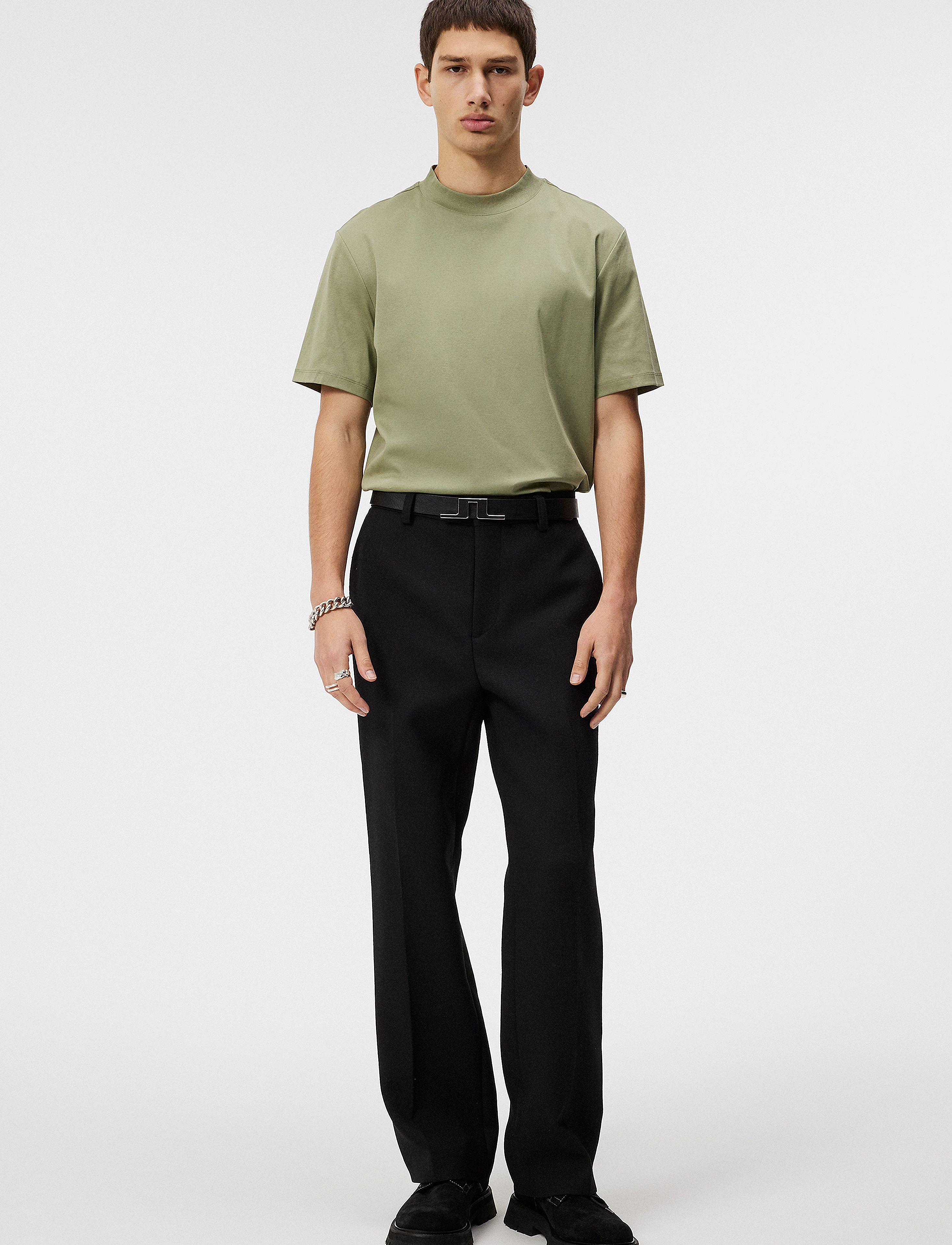 J. Lindeberg - Ace Mock Neck T-shirt - oil green - 4