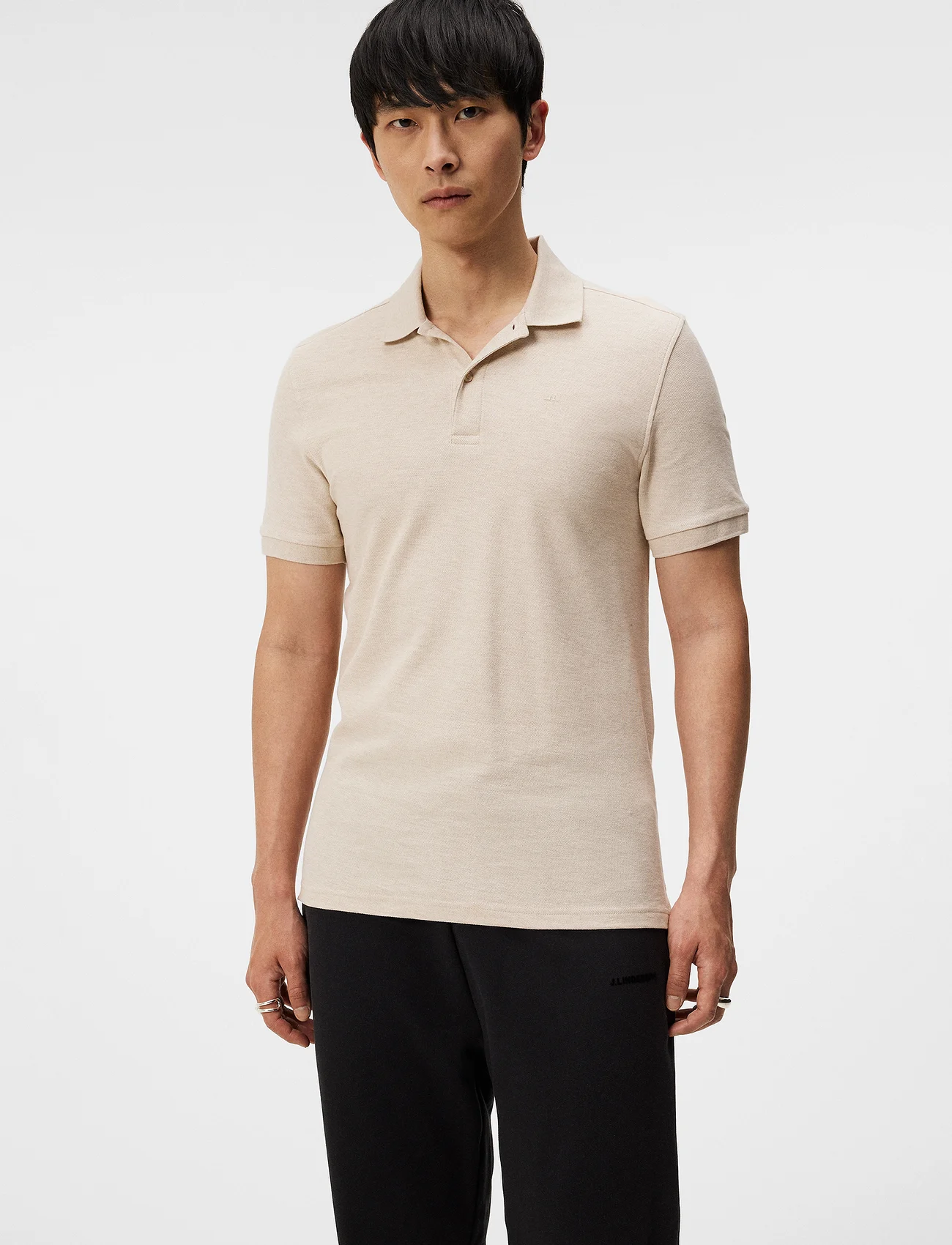 J. Lindeberg - Troy Polo Shirt - nordic style - moonbeam melange - 0