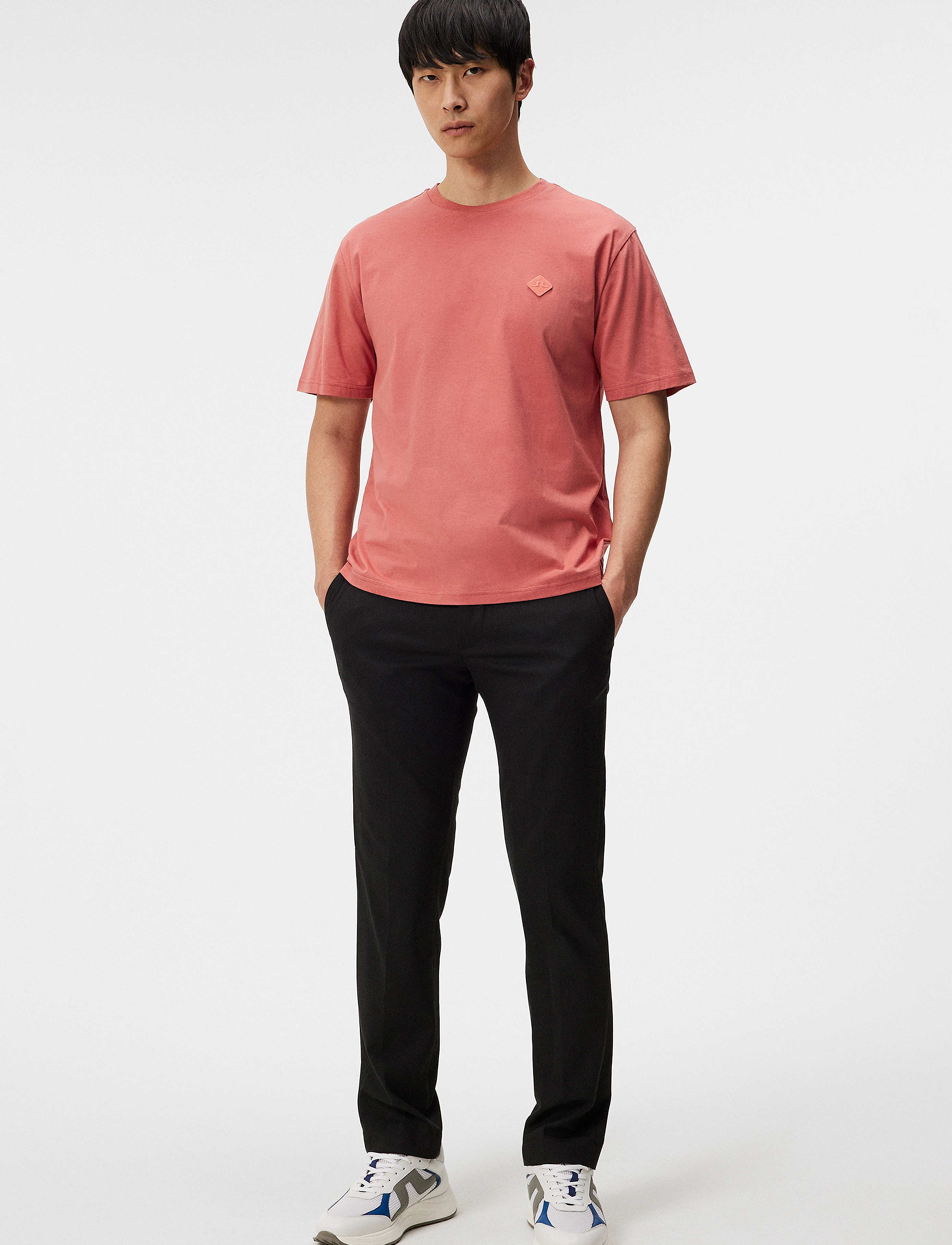 J. Lindeberg - Hale Logo Patch T-Shirt - dusty cedar - 4