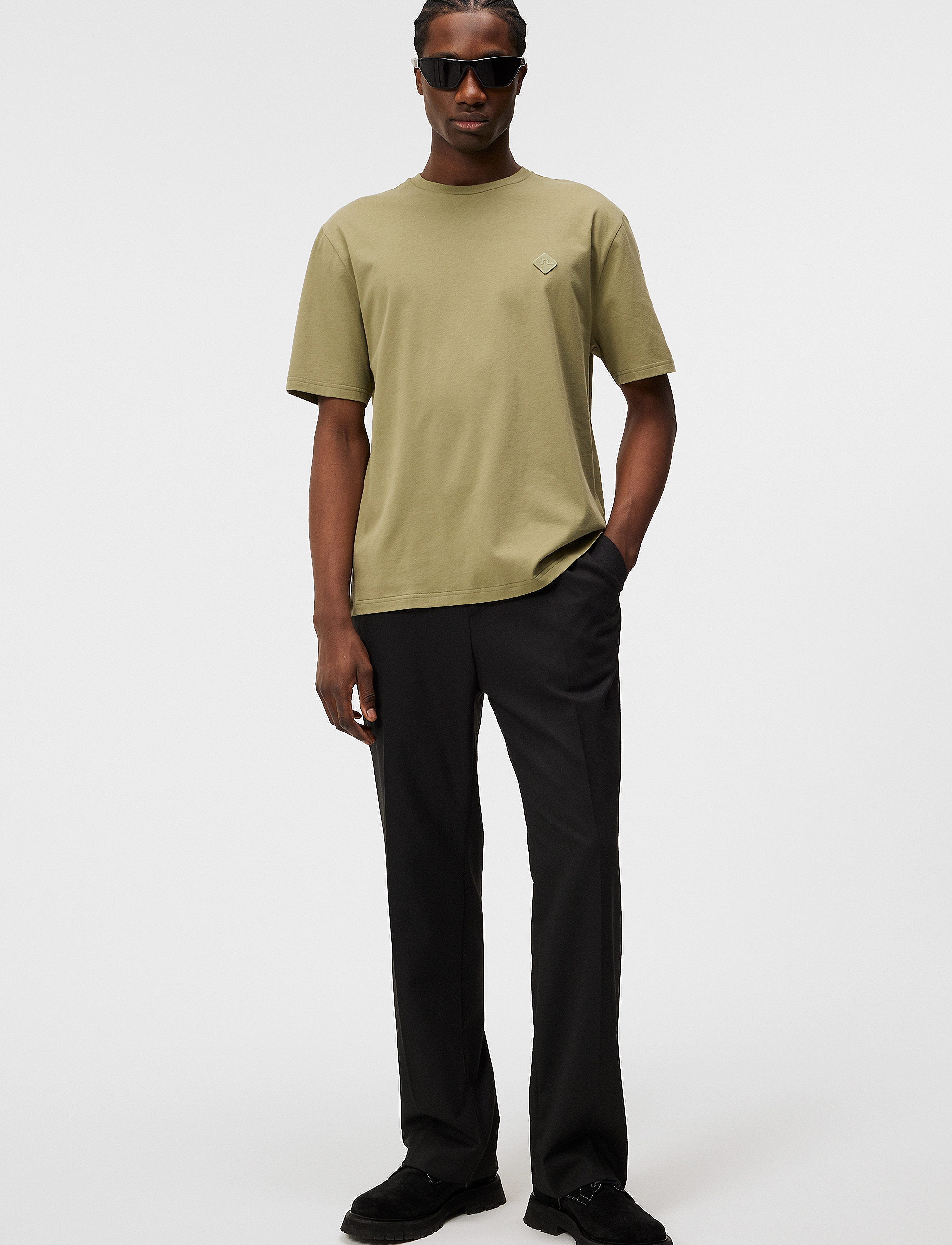J. Lindeberg - Hale Logo Patch T-Shirt - oil green - 4