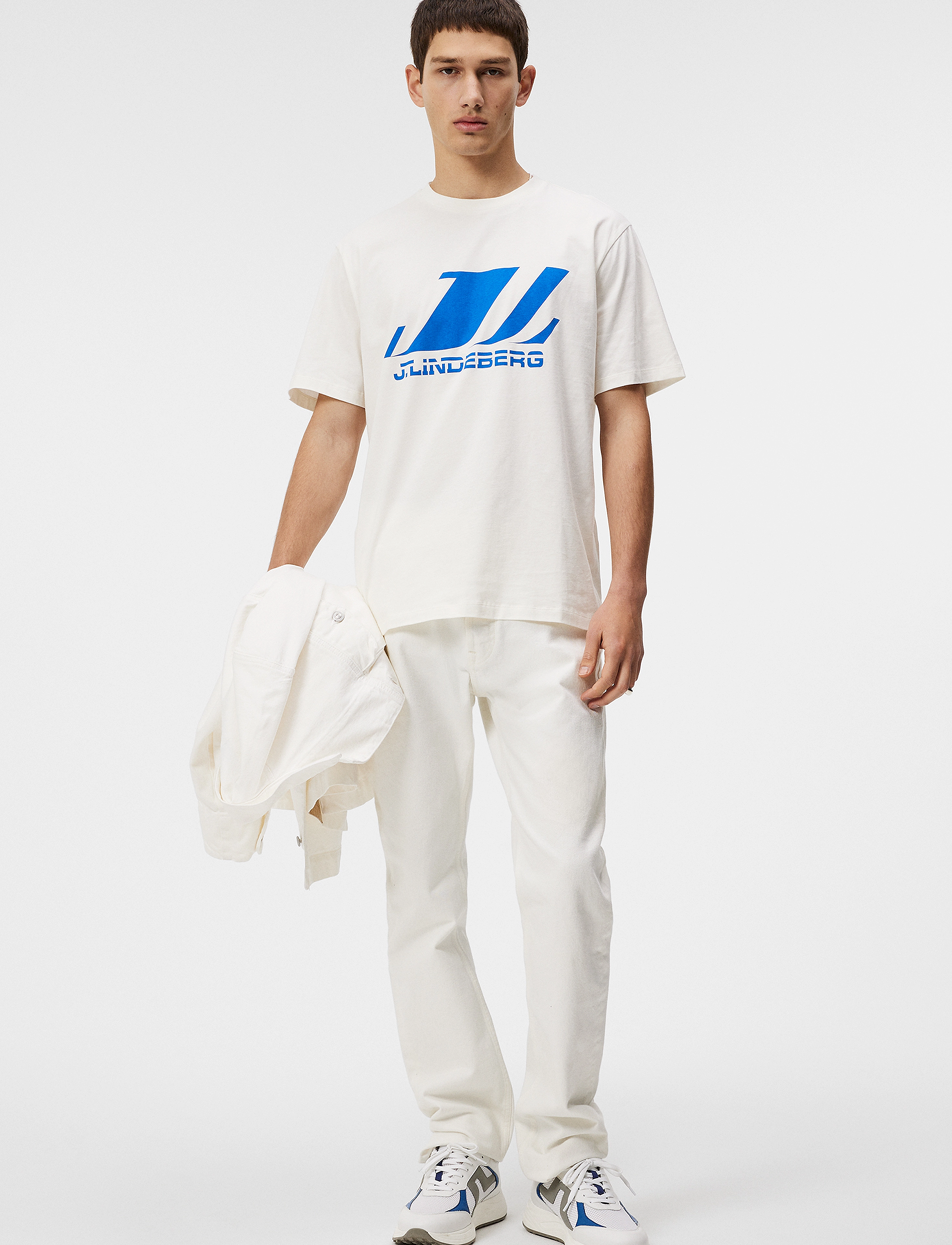 J. Lindeberg - Parcy Logo Tee - cloud white - 4