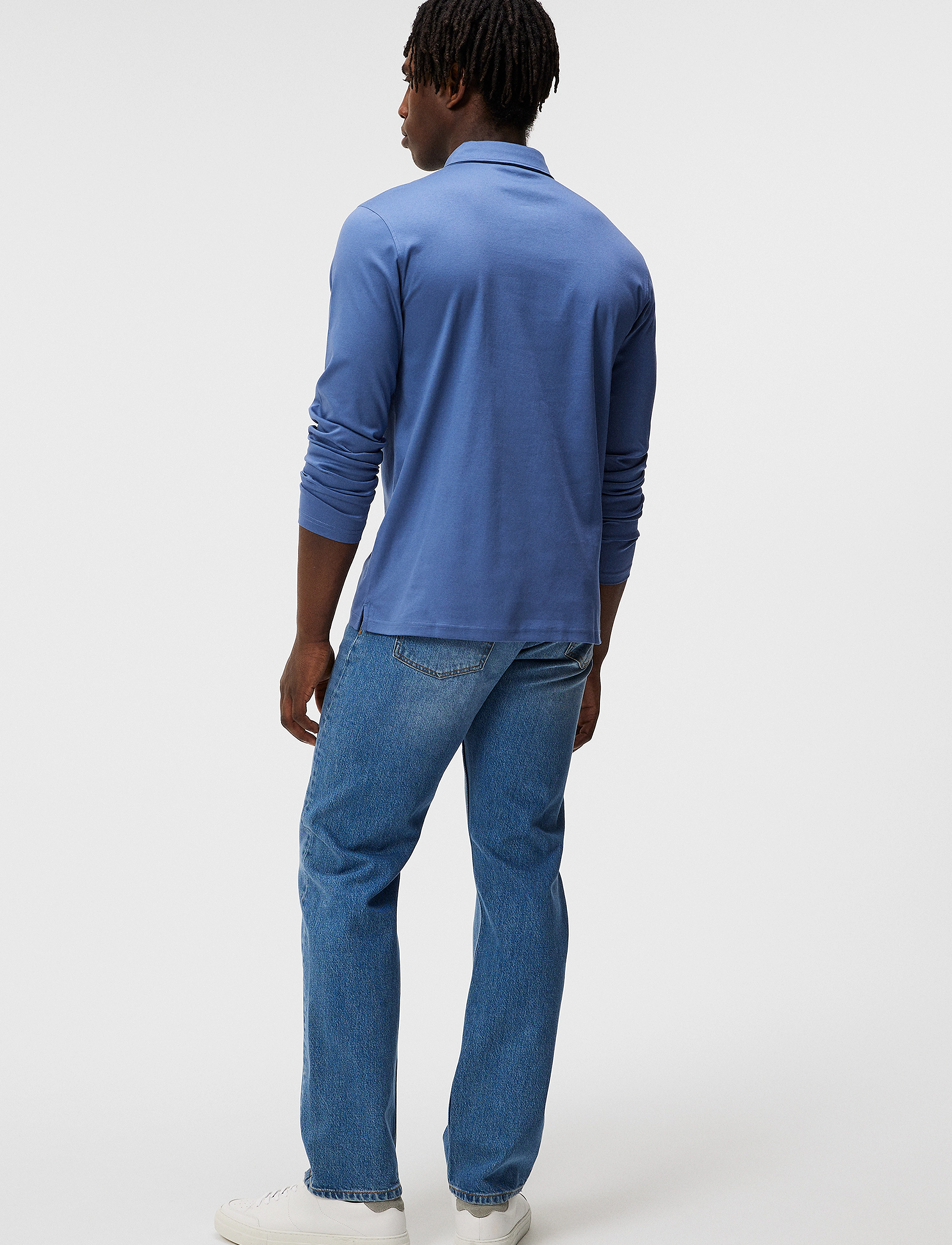 J. Lindeberg - Asher Long Sleeve Polo - bijou blue - 3