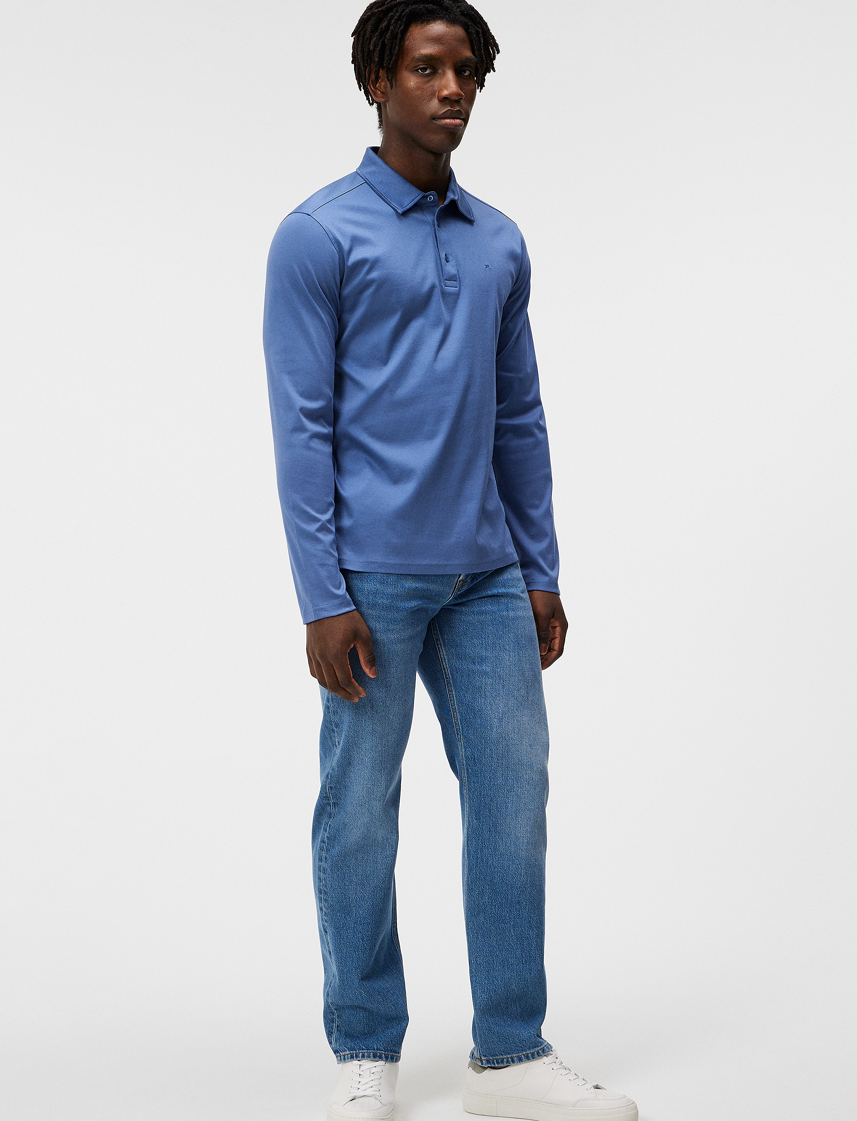 J. Lindeberg - Asher Long Sleeve Polo - bijou blue - 4