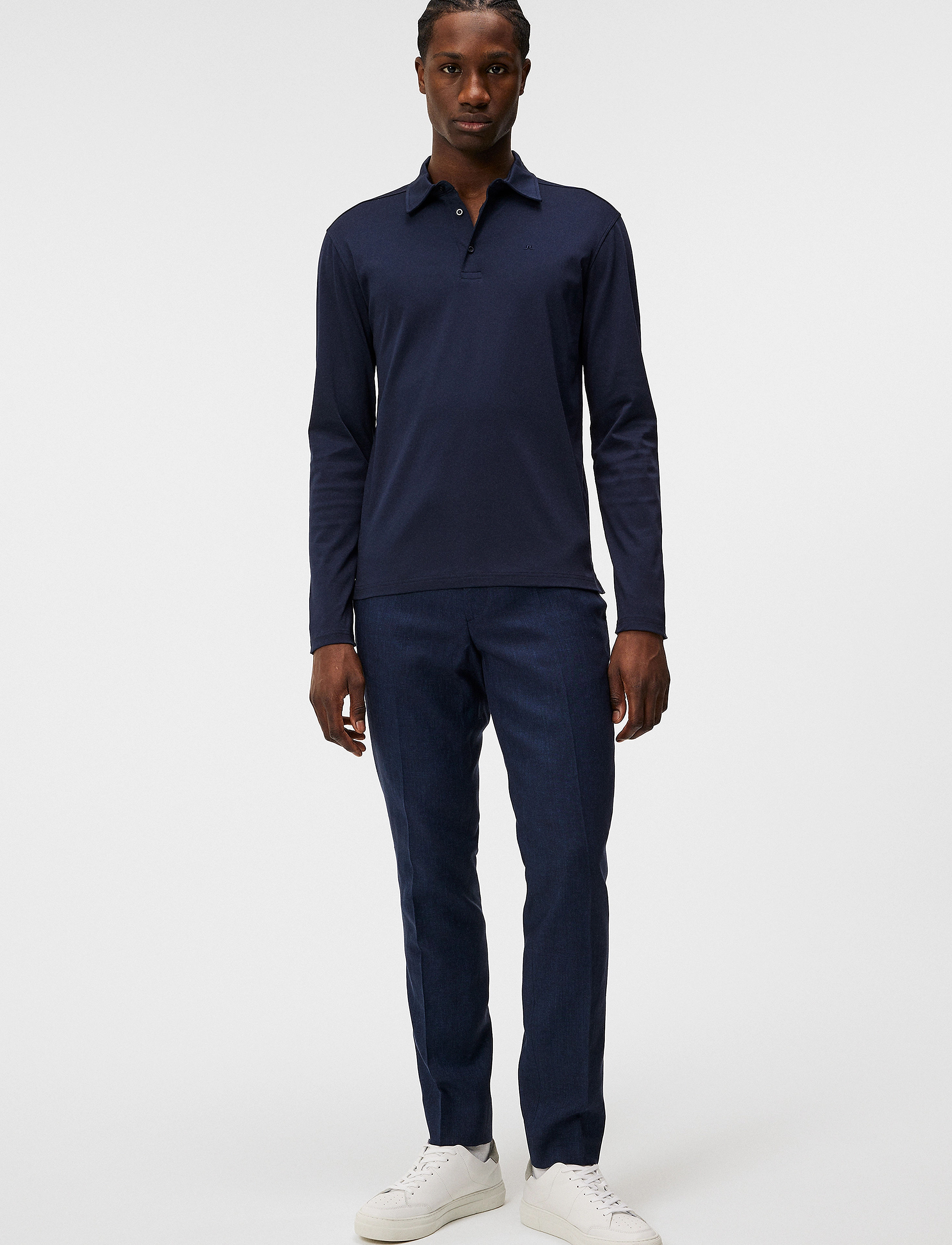 J. Lindeberg - Asher Long Sleeve Polo - jl navy - 4