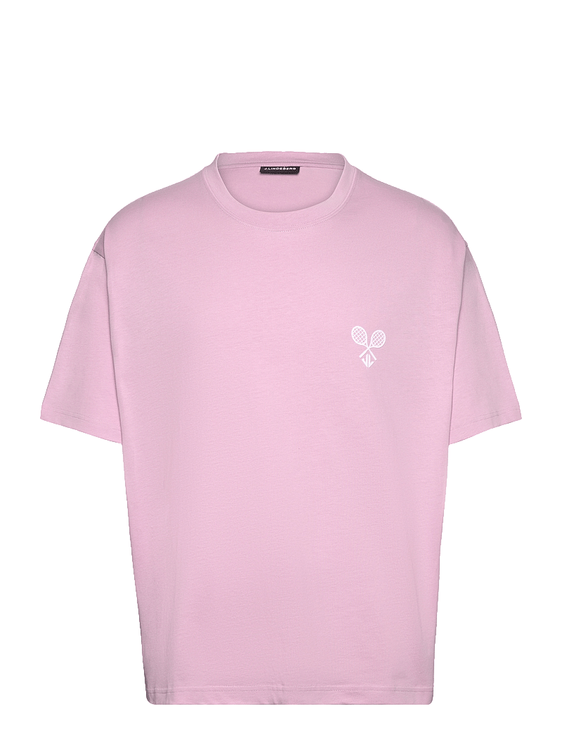 J. Lindeberg - Tjorn Boxy Printed T-shirt - kurzärmelig - pink lavender - 1