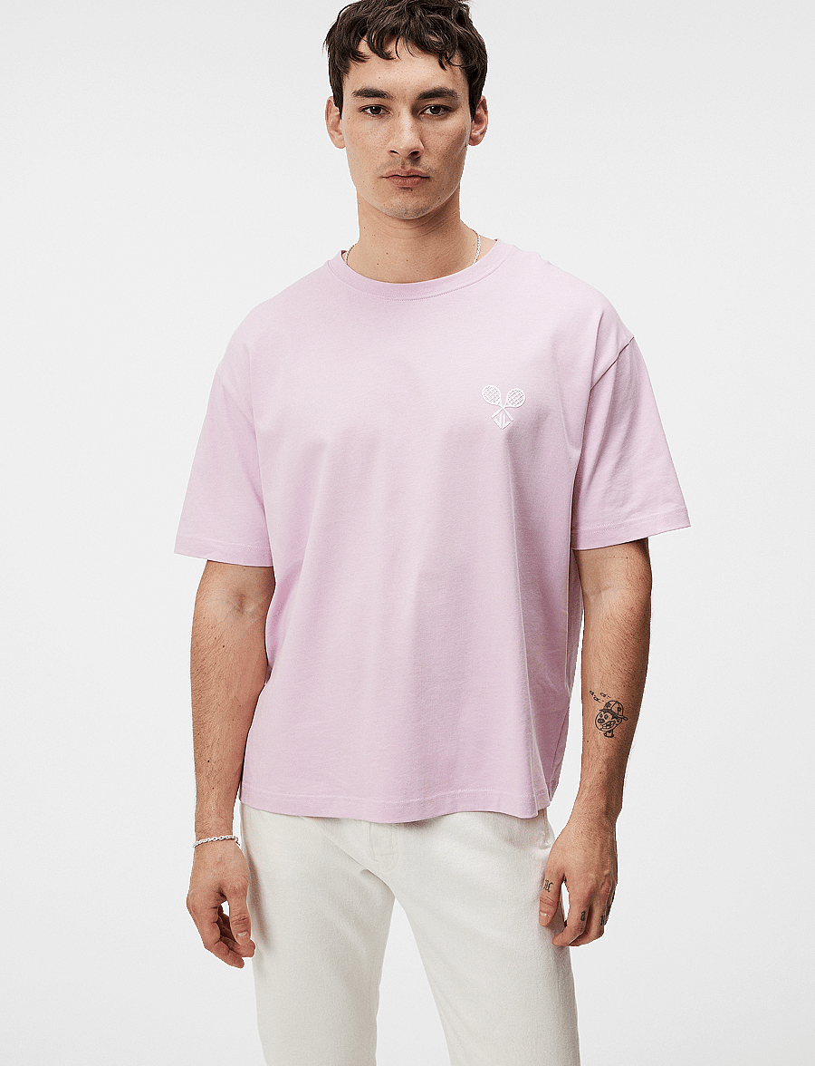 J. Lindeberg - Tjorn Boxy Printed T-shirt - korte mouwen - pink lavender - 0