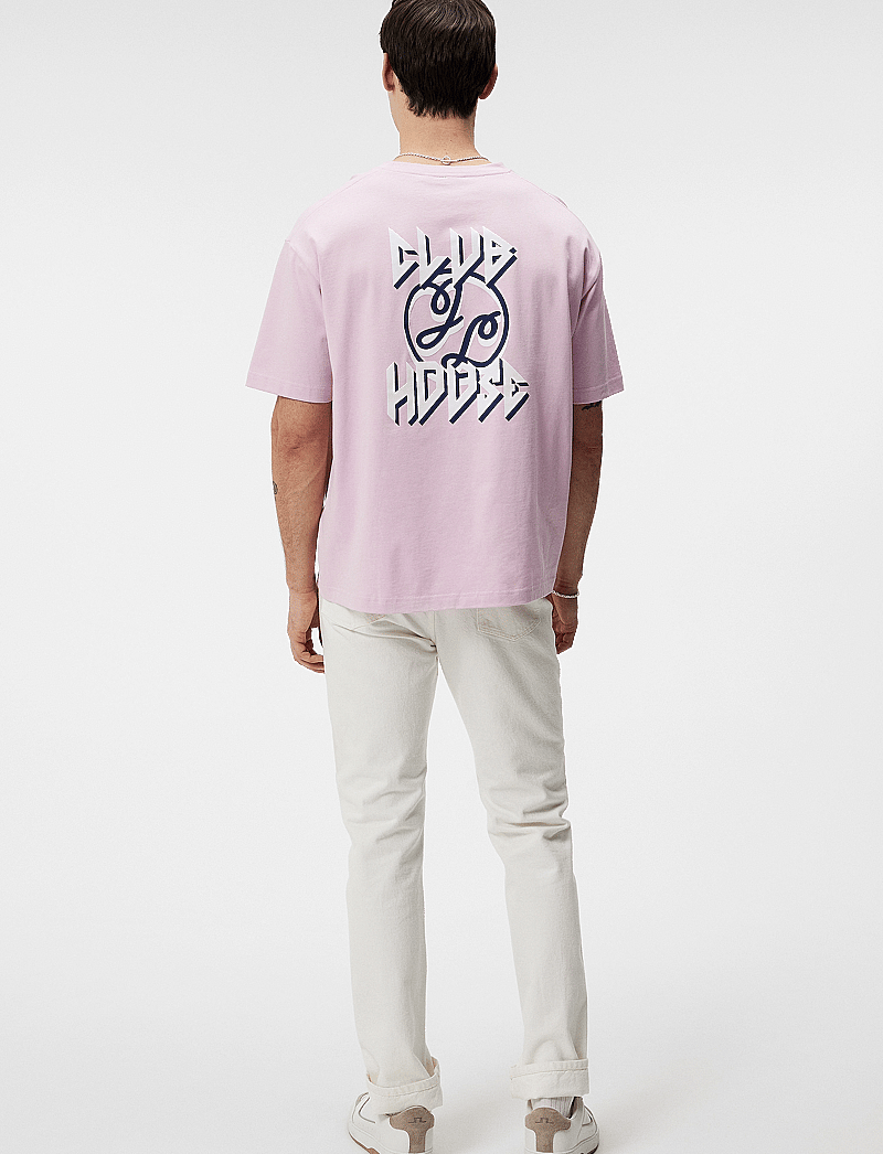 J. Lindeberg - Tjorn Boxy Printed T-shirt - kurzärmelig - pink lavender - 2