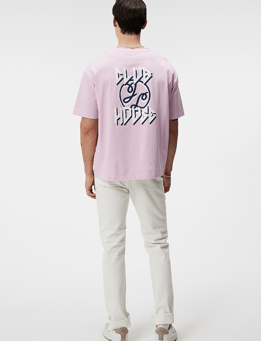 J. Lindeberg - Tjorn Boxy Printed T-shirt - korte mouwen - pink lavender - 2