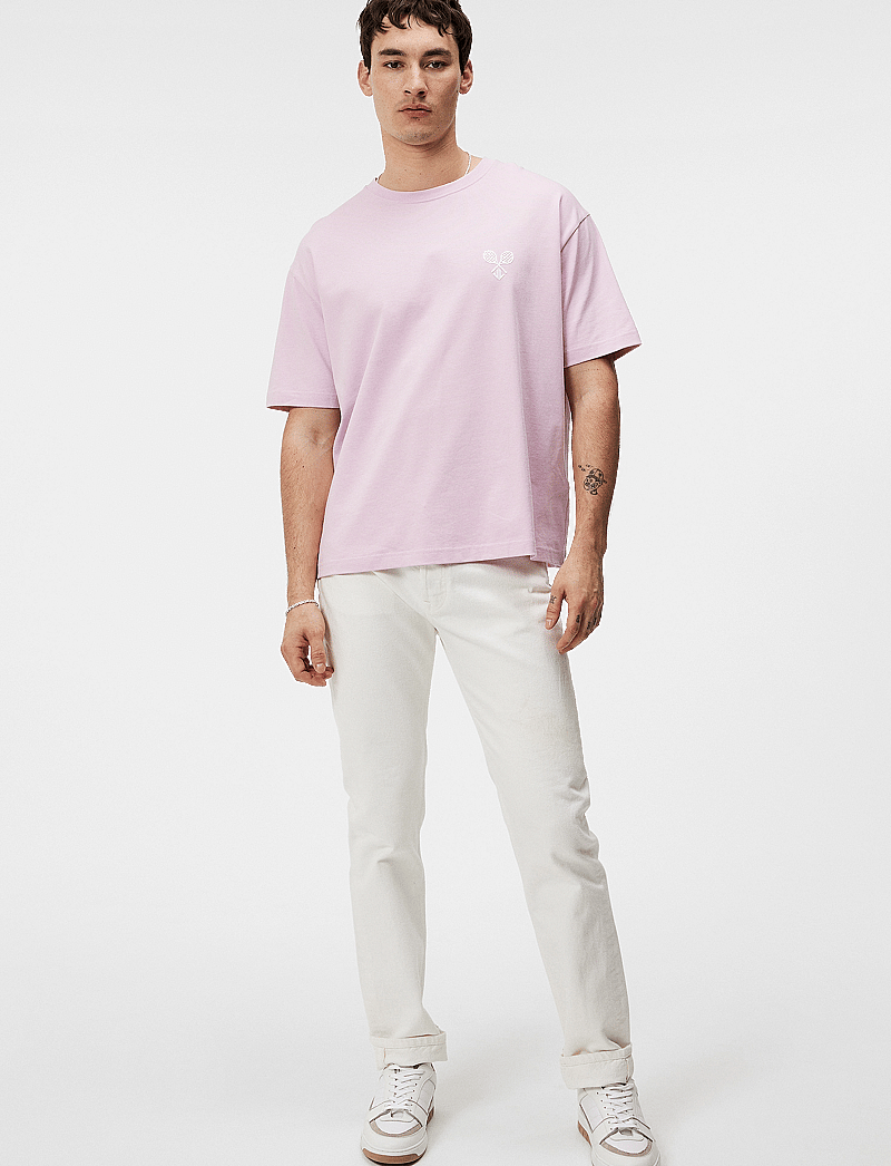 J. Lindeberg - Tjorn Boxy Printed T-shirt - kurzärmelig - pink lavender - 3