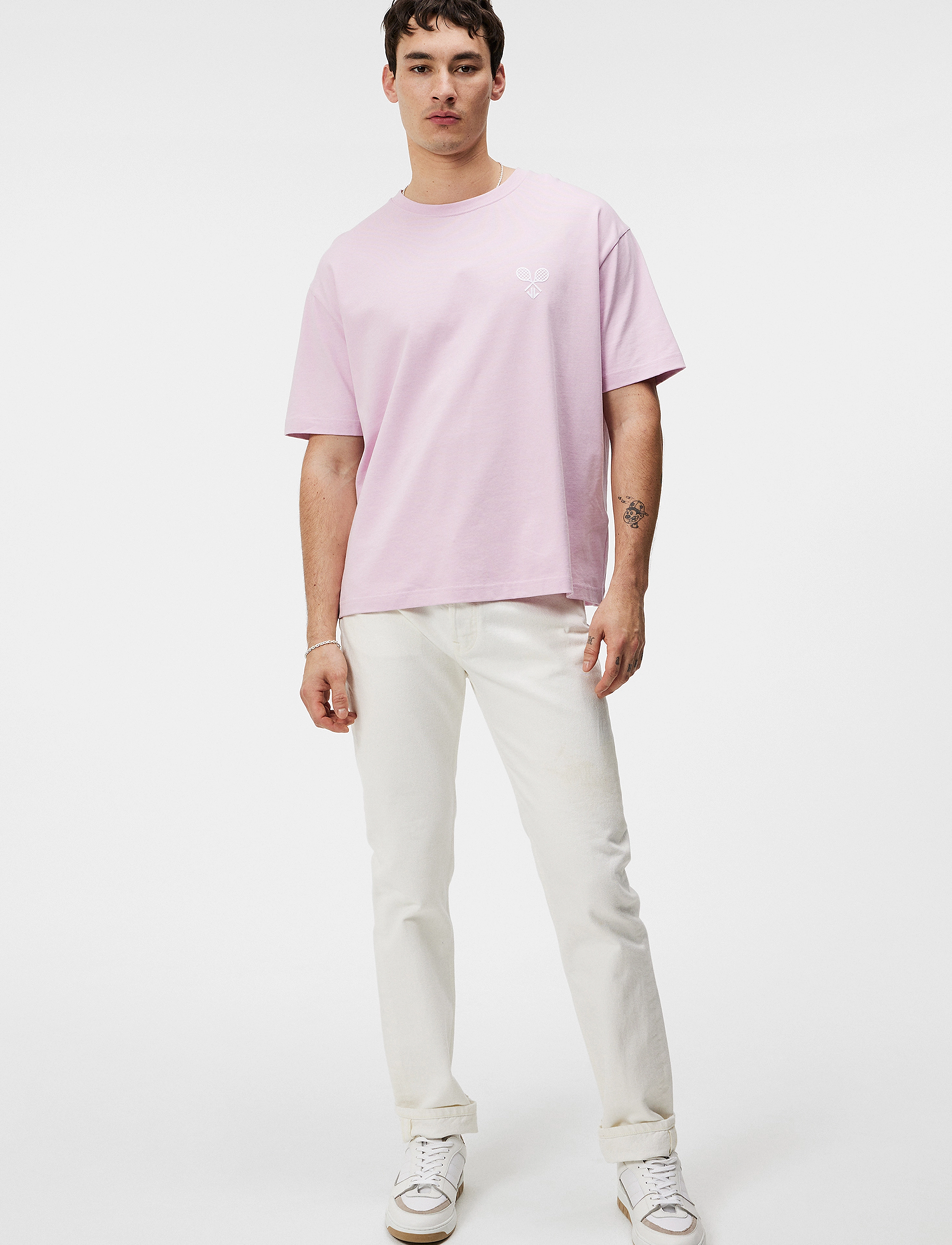 J. Lindeberg - Tjorn Boxy Printed T-shirt - pink lavender - 3