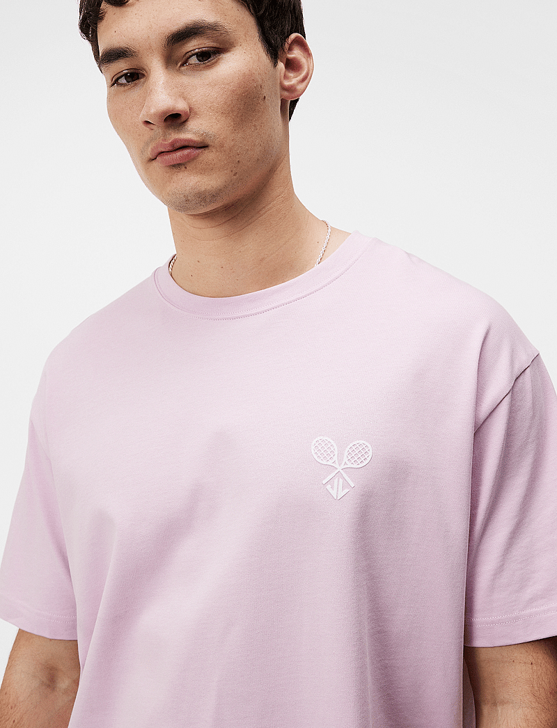 J. Lindeberg - Tjorn Boxy Printed T-shirt - kurzärmelig - pink lavender - 4