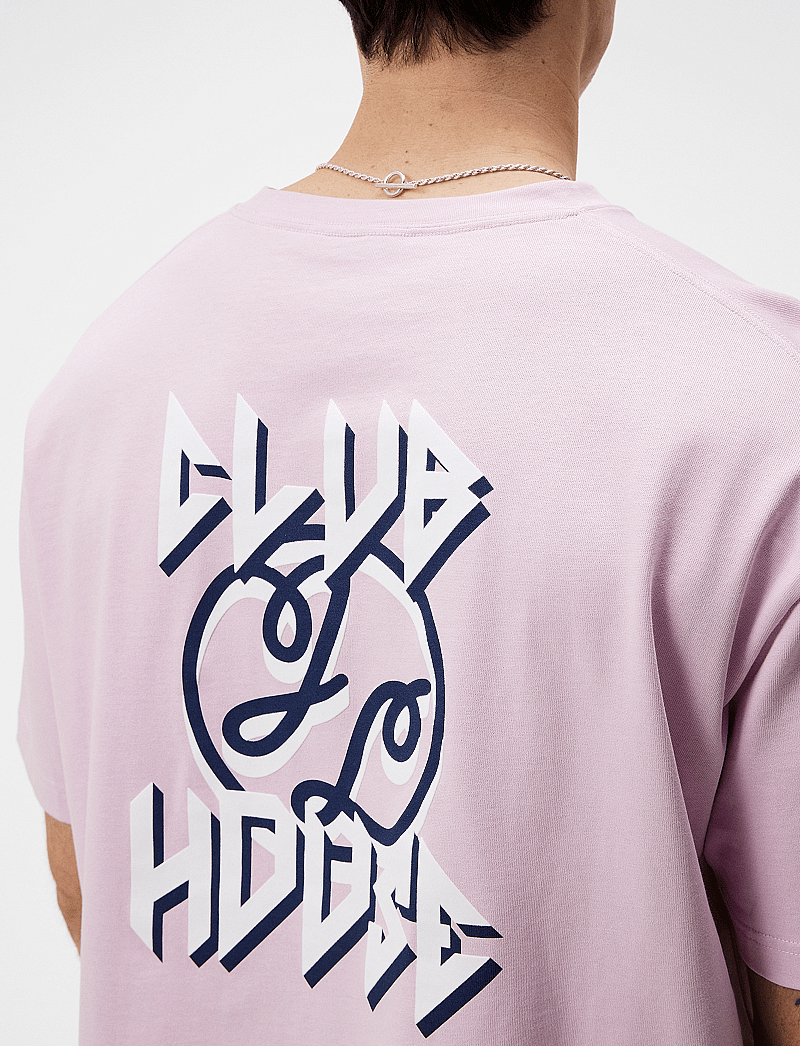 J. Lindeberg - Tjorn Boxy Printed T-shirt - kurzärmelig - pink lavender - 5