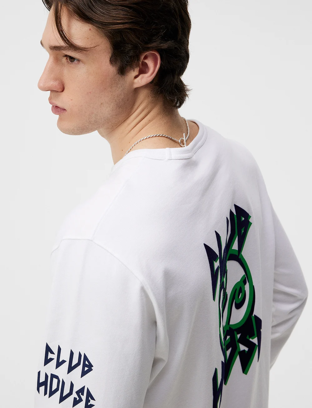 J. Lindeberg - Camilo LS Graphic T-shirt - langärmelig - white - 5