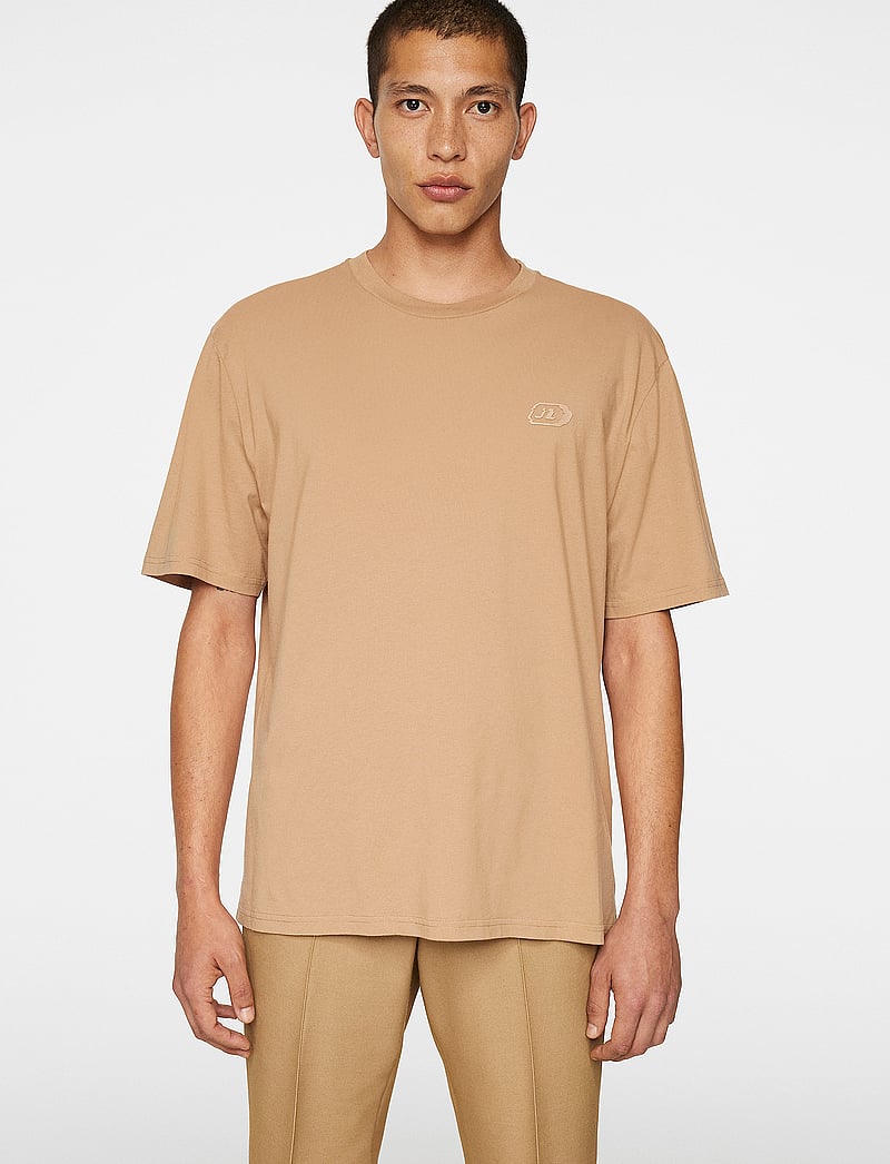 J. Lindeberg - Hale Logo T-Shirt - lühikeste varrukatega t-särgid - tiger brown - 0