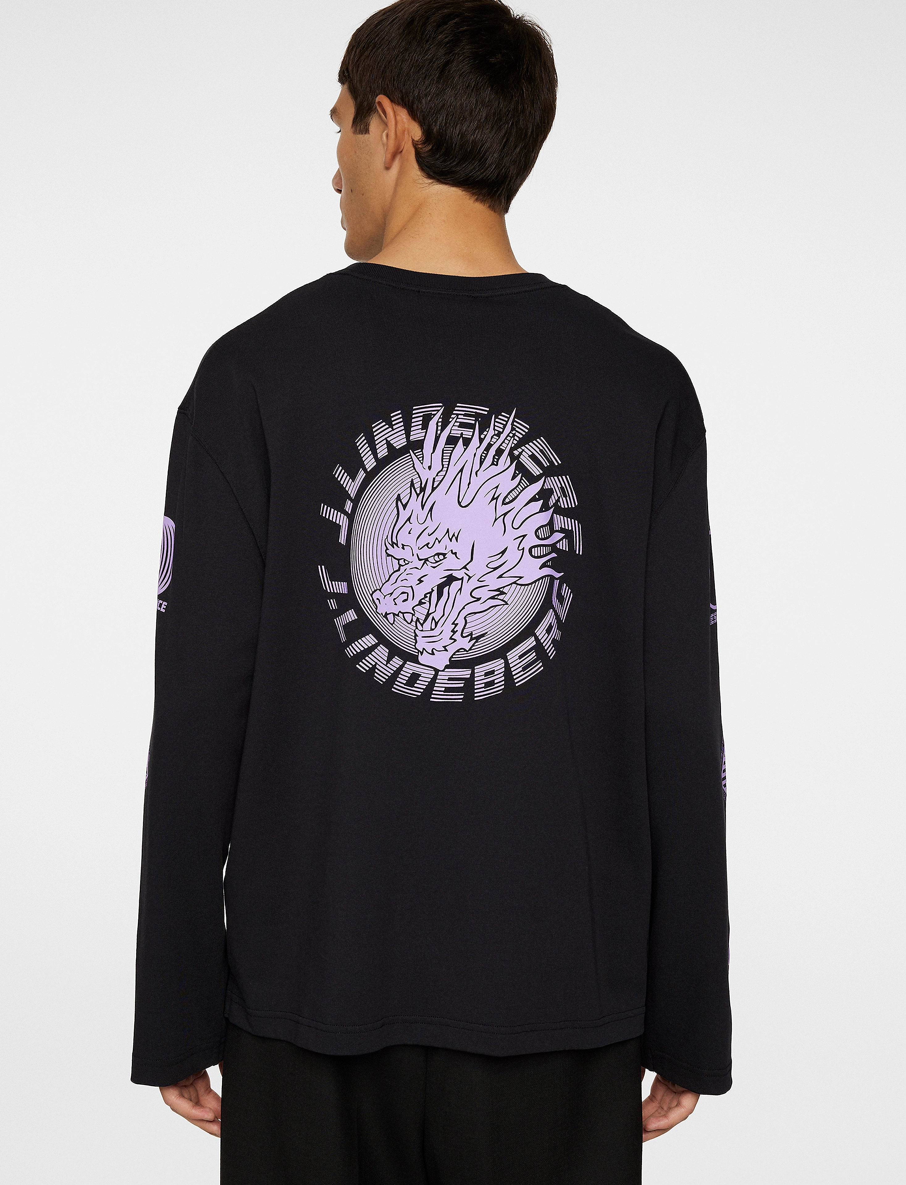 J. Lindeberg - Walsh LS Print T-shirt - langärmelig - black - 2