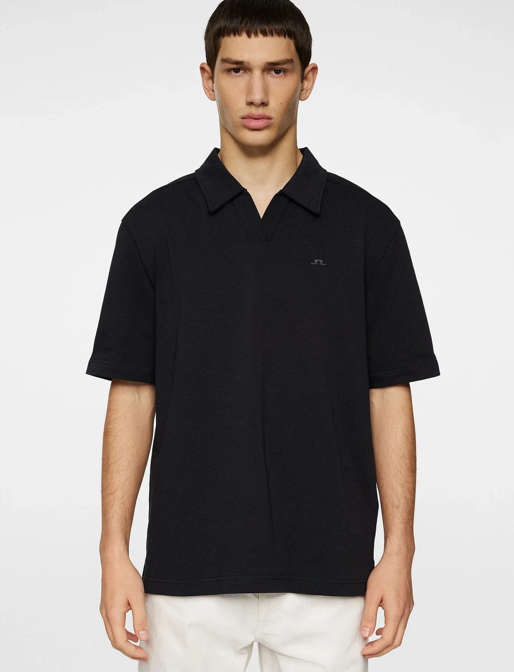 J. Lindeberg - Roy relaxed Polo Pique - kurzärmelig - black - 0