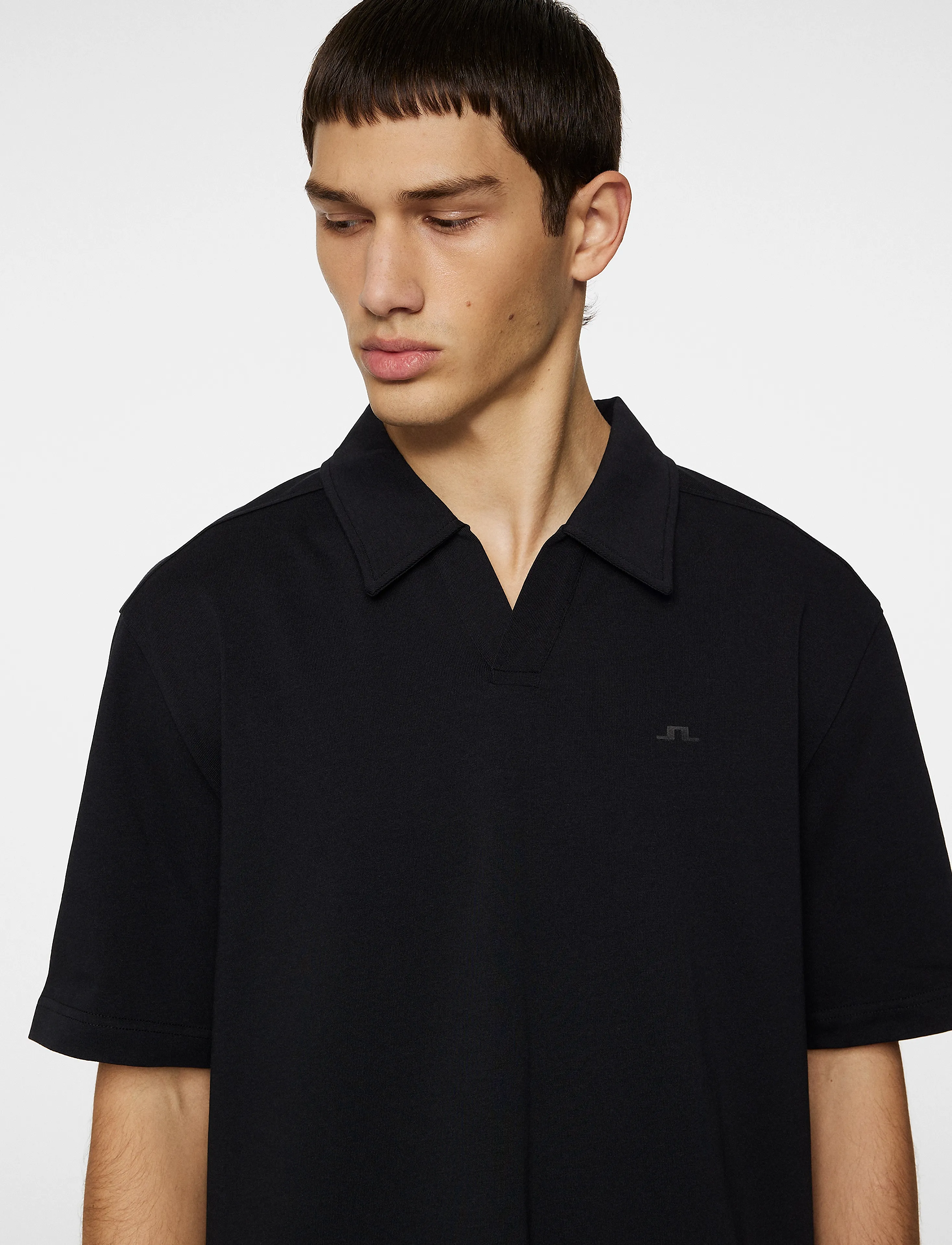 J. Lindeberg - Roy relaxed Polo Pique - stutterma pólóbolir - black - 5