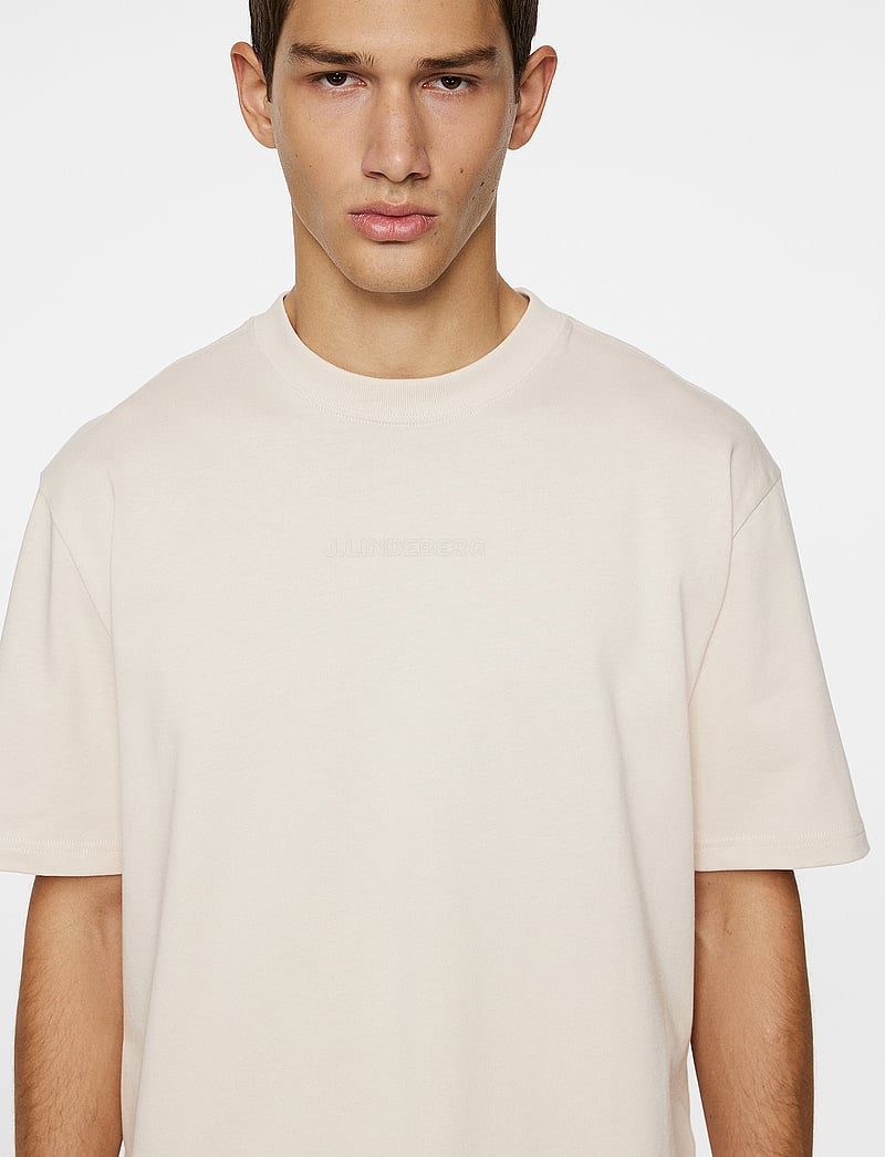 J. Lindeberg - Hale Heavy Logo T-shirt - lyhythihaiset - moonbeam - 5