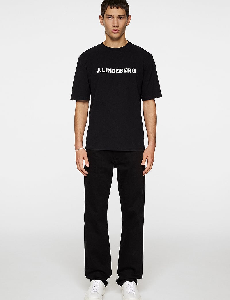J. Lindeberg - Parcy Logo Tee - lühikeste varrukatega t-särgid - black - 4
