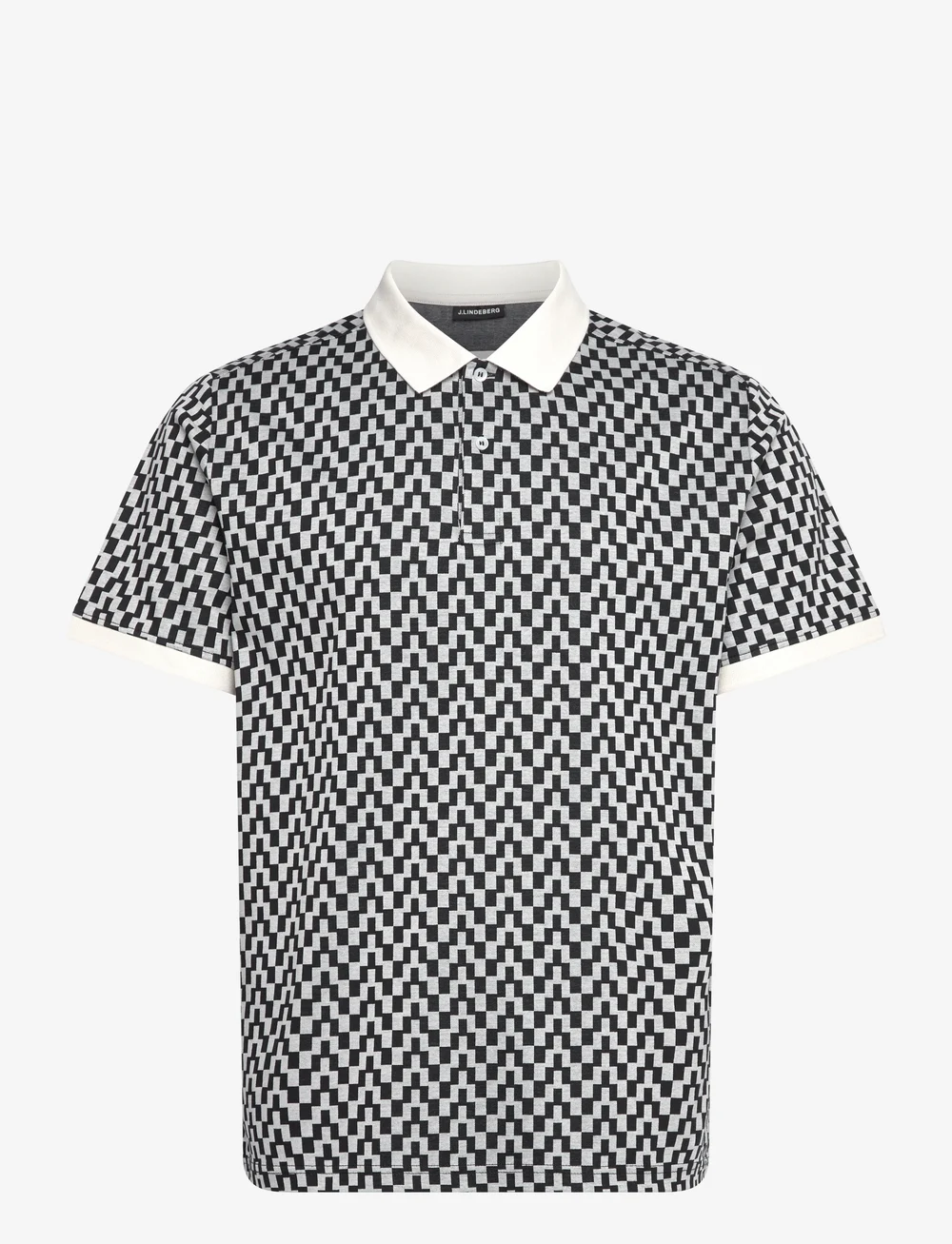 J.LINDEBERG|SHORT-SLEEVED PIQUE/COLLAR (Devon Jacquard jlefmjt13560_cbridgestackmoonb
