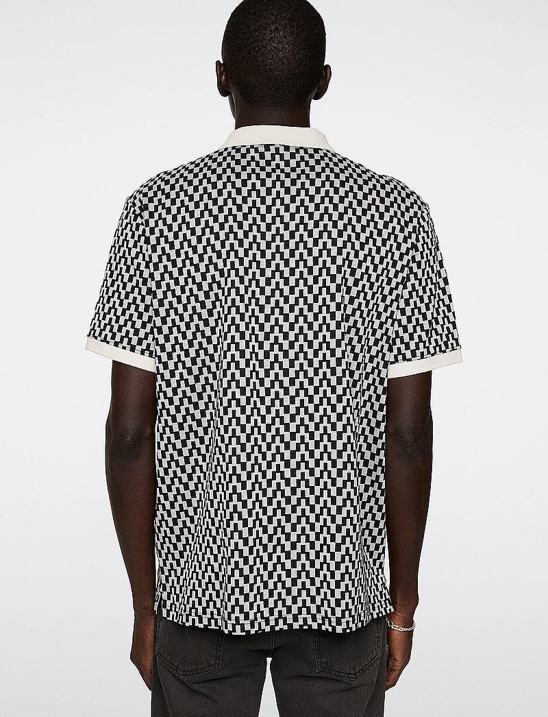 J. Lindeberg - Devon Jacquard Polo - kurzärmelig - bridge stack moonbeam - 3