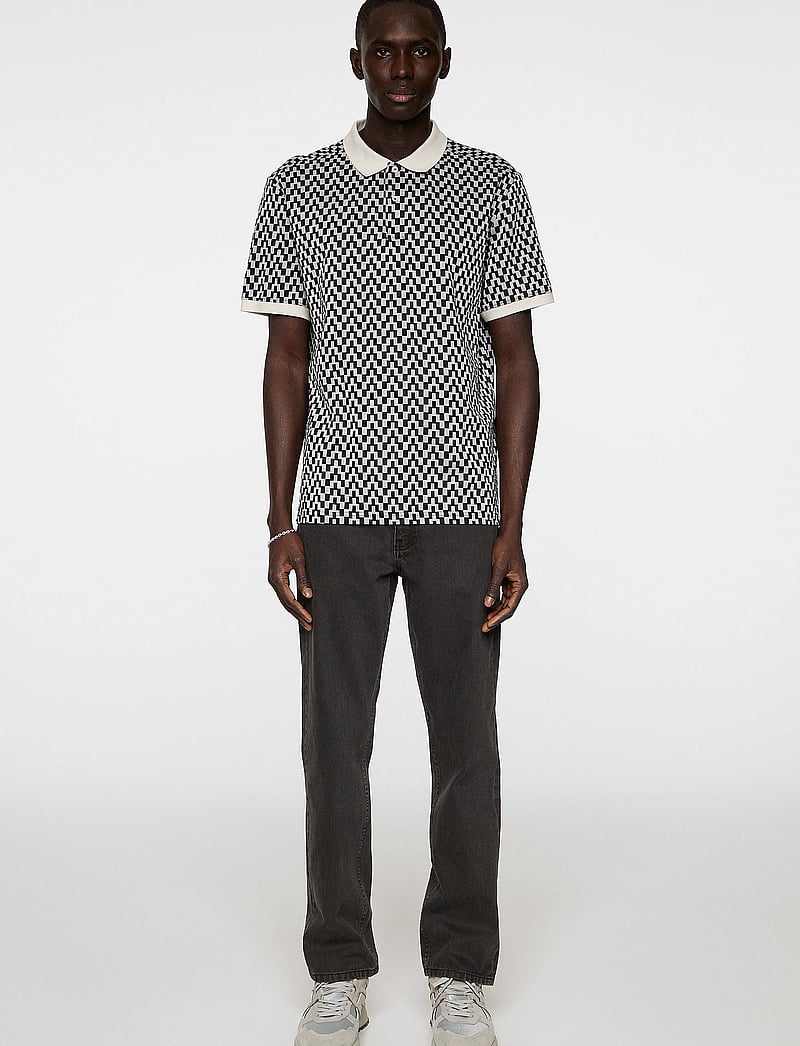 J. Lindeberg - Devon Jacquard Polo - kurzärmelig - bridge stack moonbeam - 4