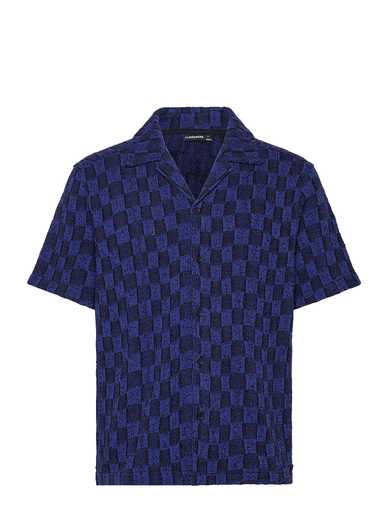 J. Lindeberg - Torpa Resort Jersey Shirt - lühikeste varrukatega särgid - bridge stack blue - 1