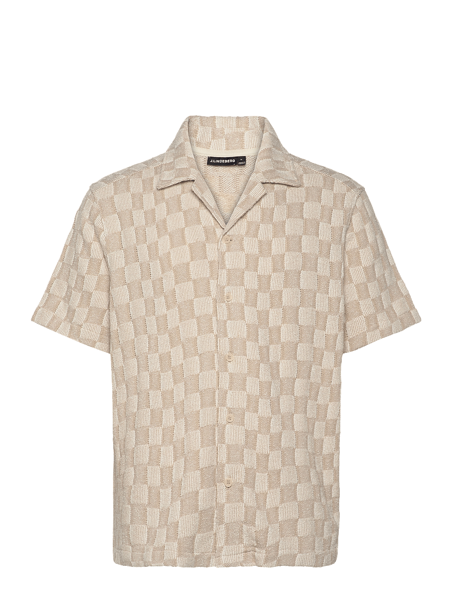 J. Lindeberg - Torpa Resort Jersey Shirt - kurzarmhemden - bridge stack moonbeam - 1
