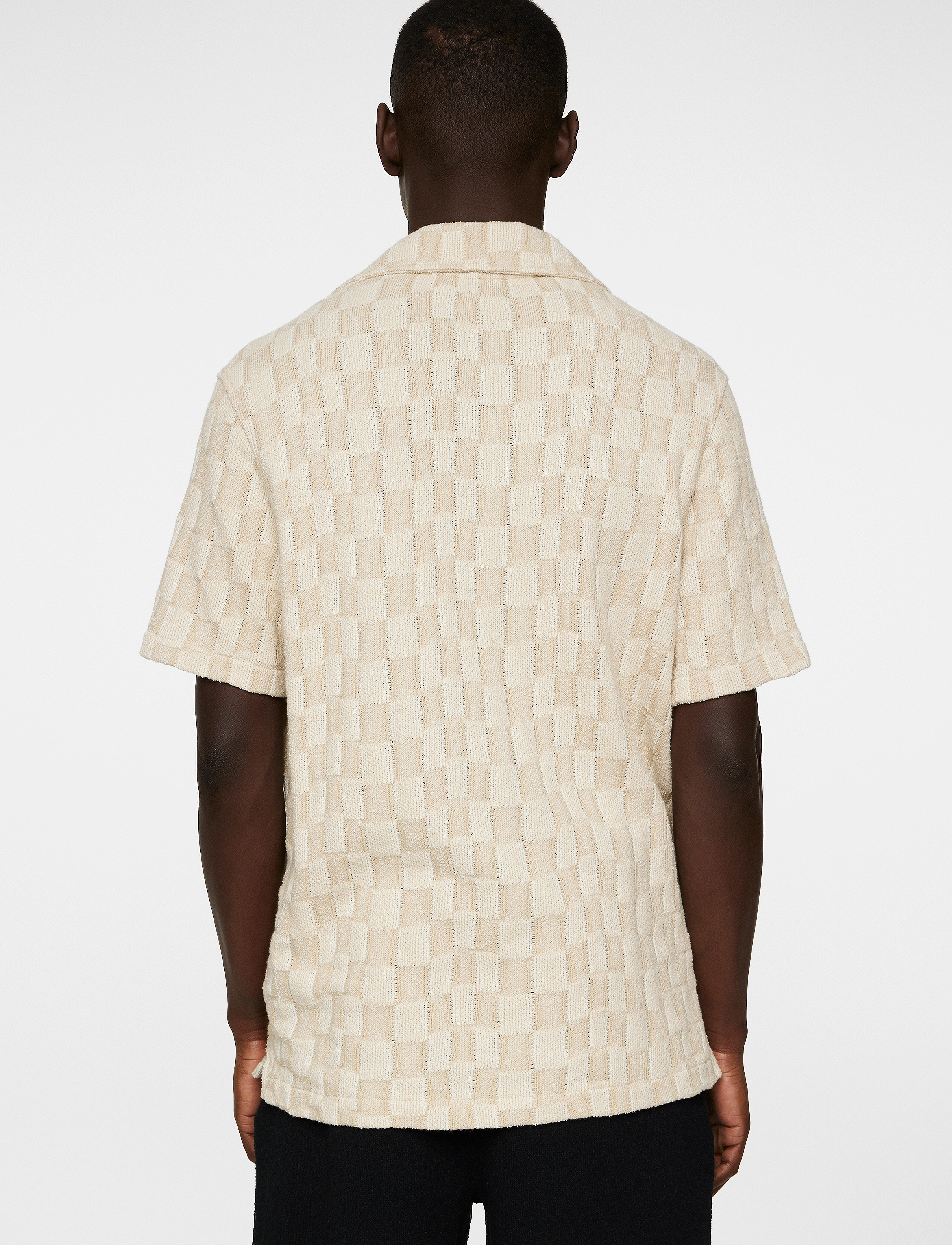 J. Lindeberg - Torpa Resort Jersey Shirt - kortermede skjorter - bridge stack moonbeam - 3