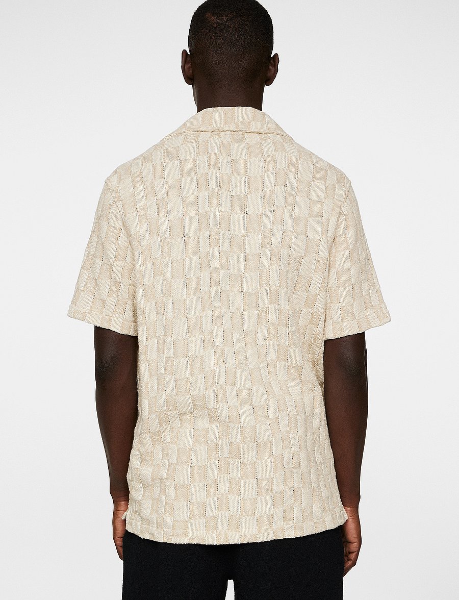 J. Lindeberg - Torpa Resort Jersey Shirt - kurzarmhemden - bridge stack moonbeam - 3