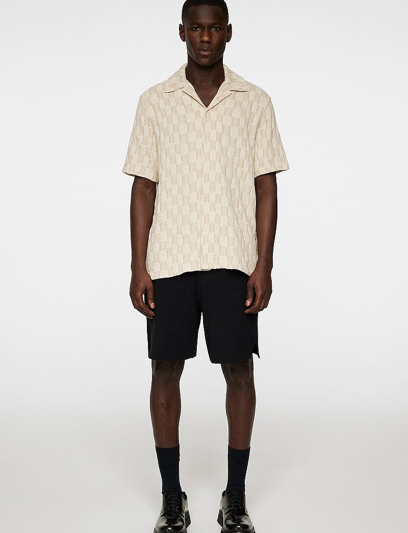 J. Lindeberg - Torpa Resort Jersey Shirt - krótki rękaw - bridge stack moonbeam - 4