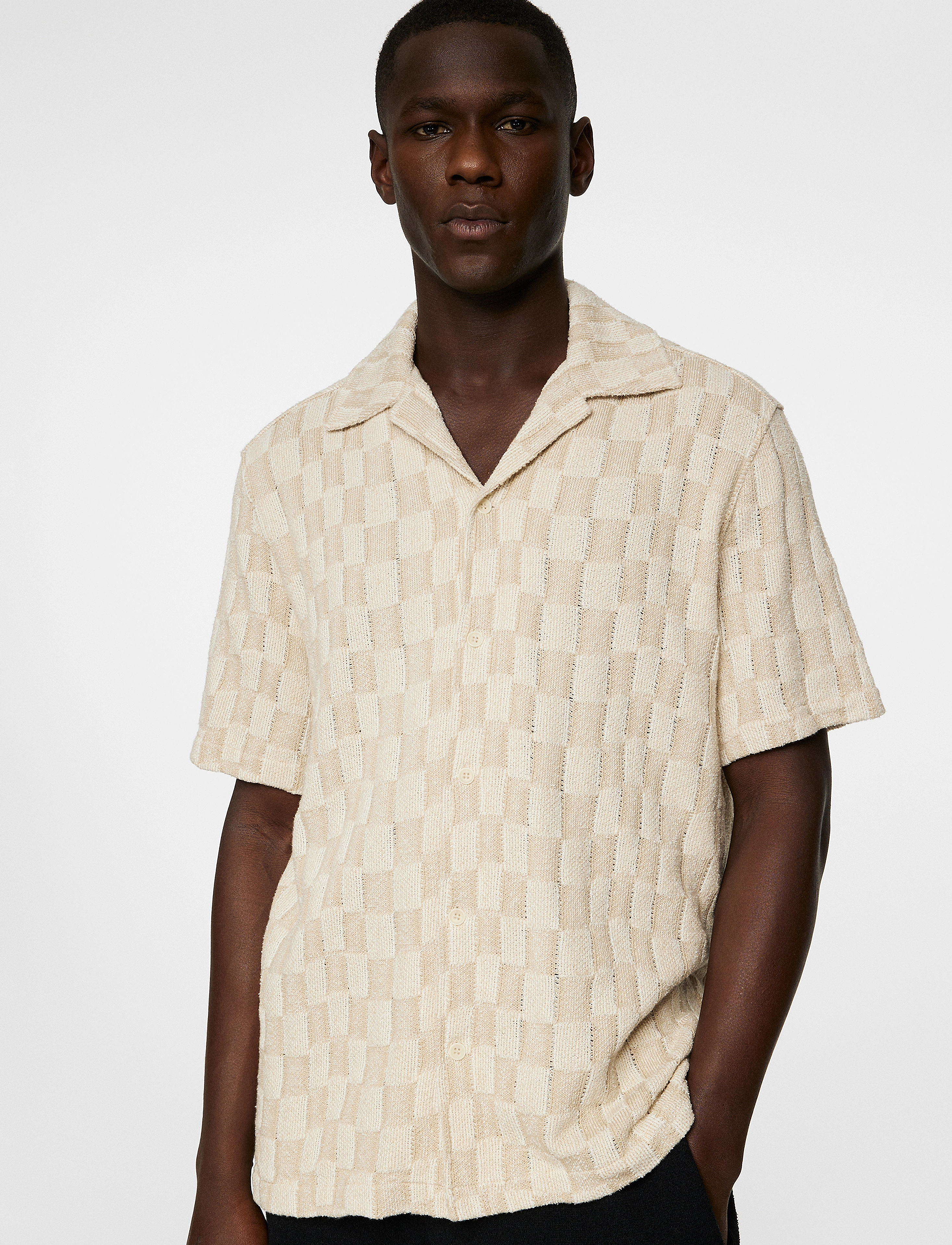 J. Lindeberg - Torpa Resort Jersey Shirt - kortermede skjorter - bridge stack moonbeam - 5