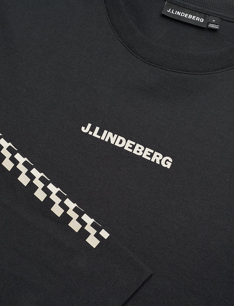 J. Lindeberg - Walsh LS Print T-shirt - långärmade t-shirts - black - 2