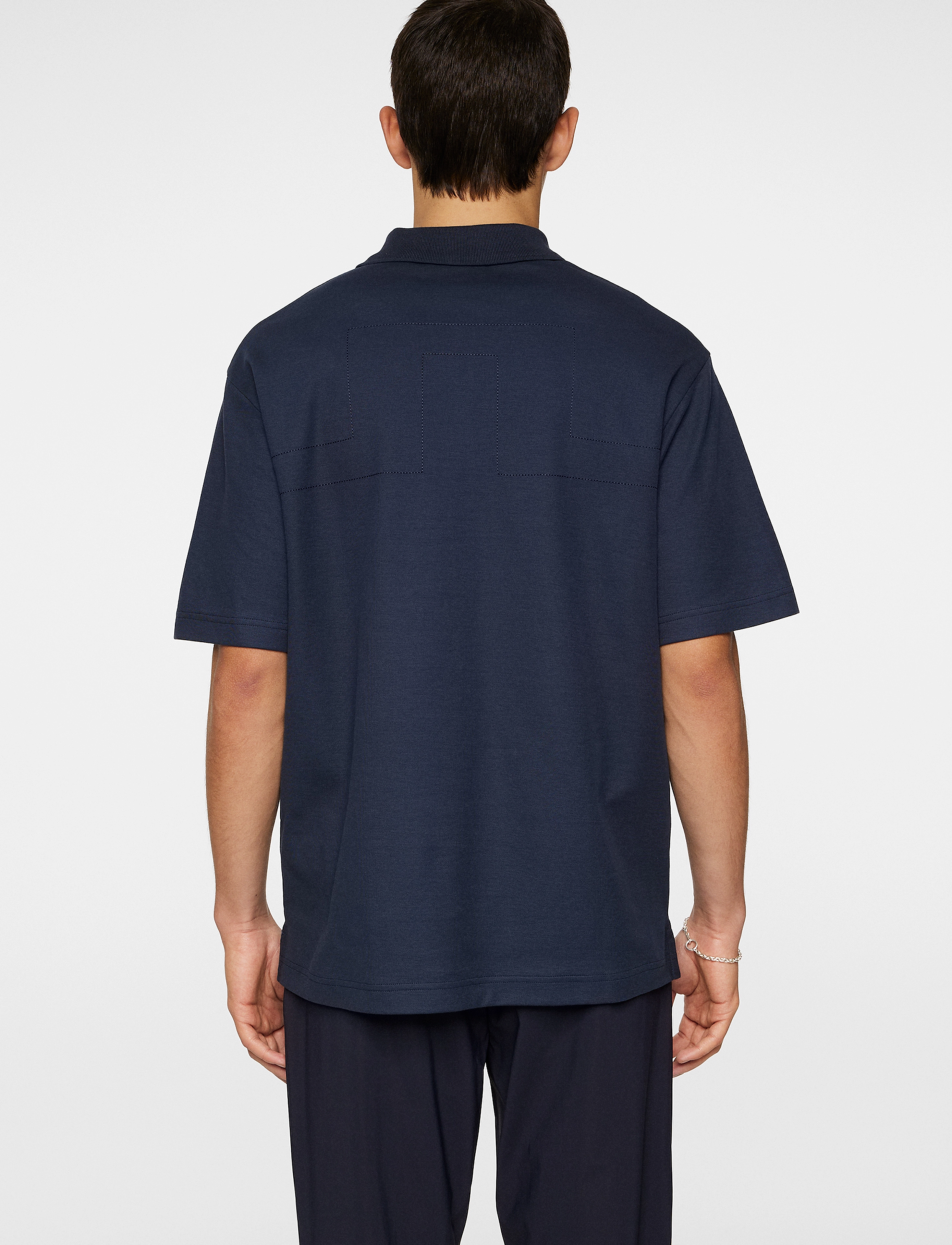J. Lindeberg - Trond Polo Pique - kortærmede poloer - jl navy - 3