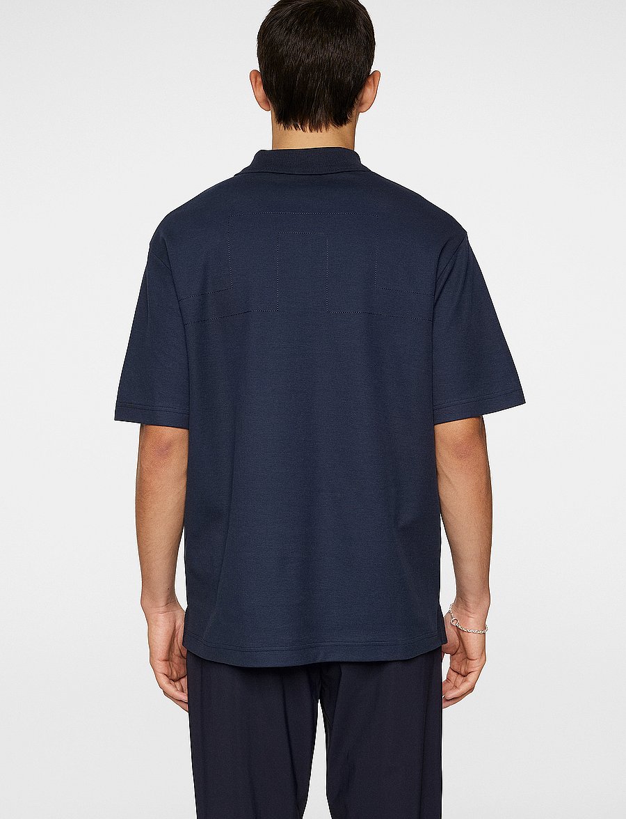J. Lindeberg - Trond Polo Pique - kortærmede poloer - jl navy - 3