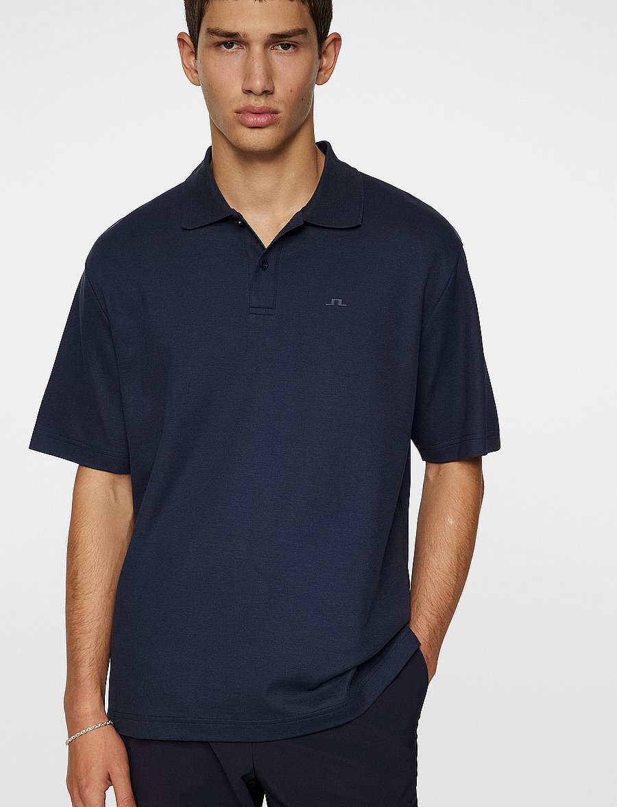 J. Lindeberg - Trond Polo Pique - kortærmede poloer - jl navy - 5