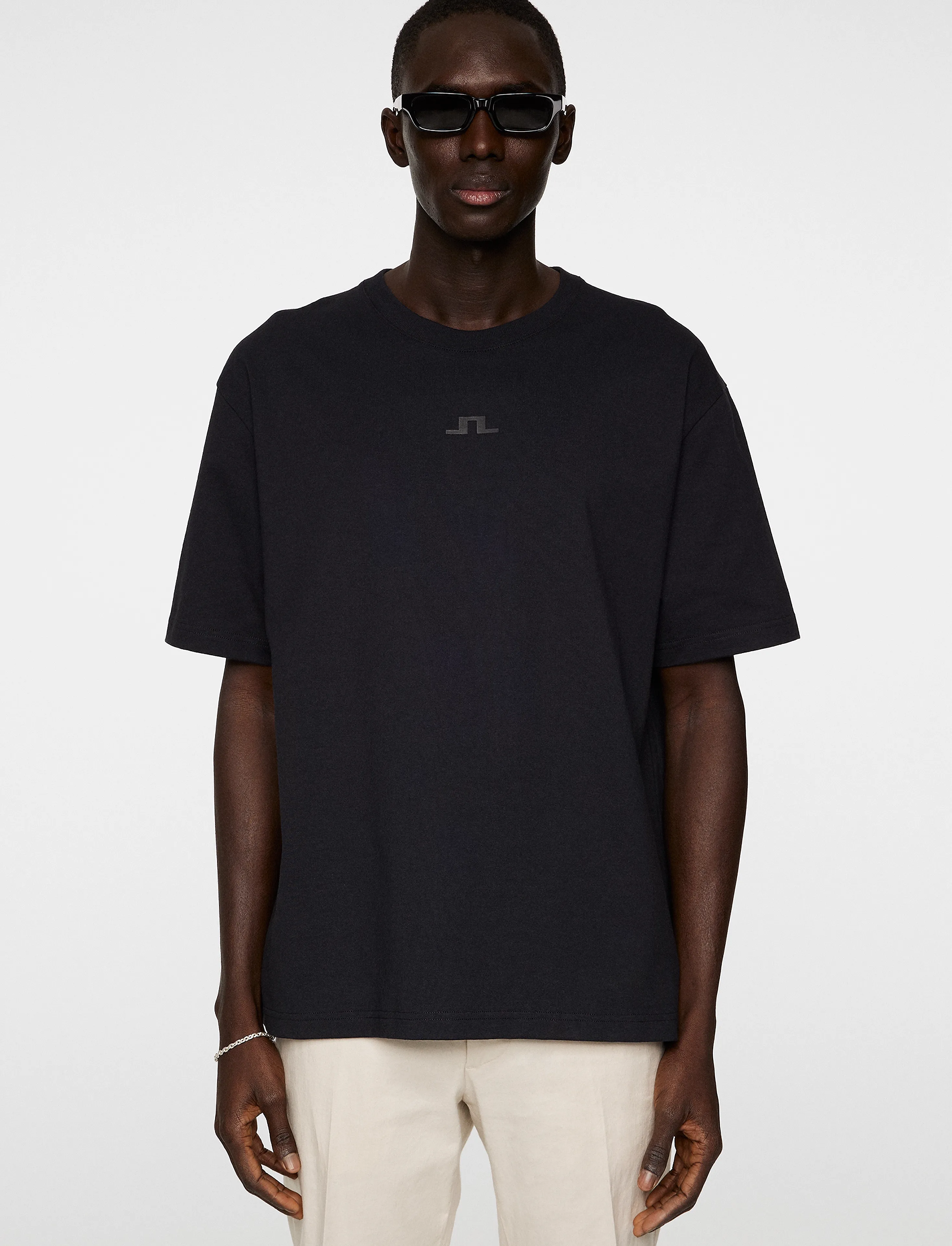 J. Lindeberg Tjorn Bridge T-Shirt - T-shirts met print - BLACK / black