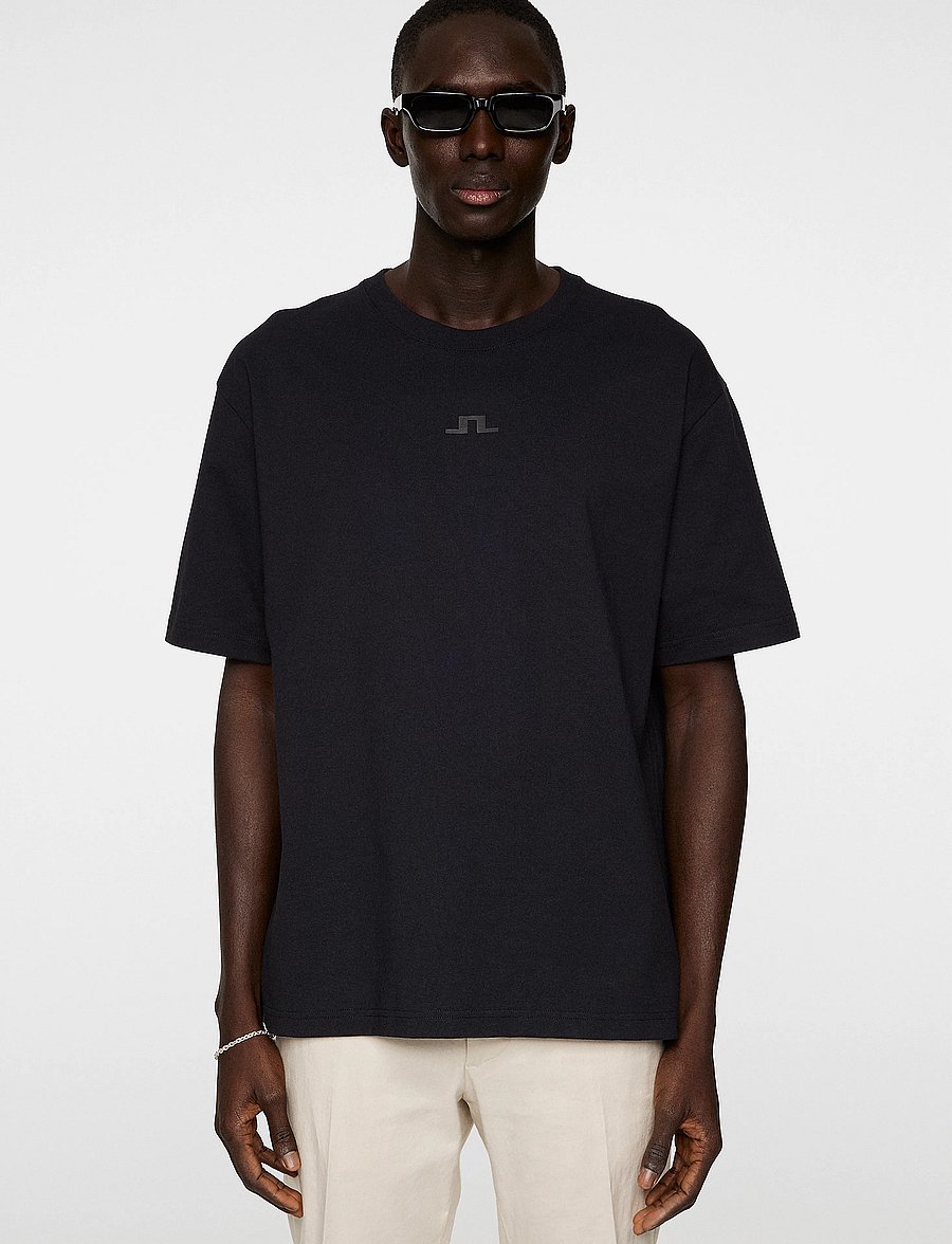 J. Lindeberg - Tjorn Bridge T-Shirt - kortærmede t-shirts - black - 0