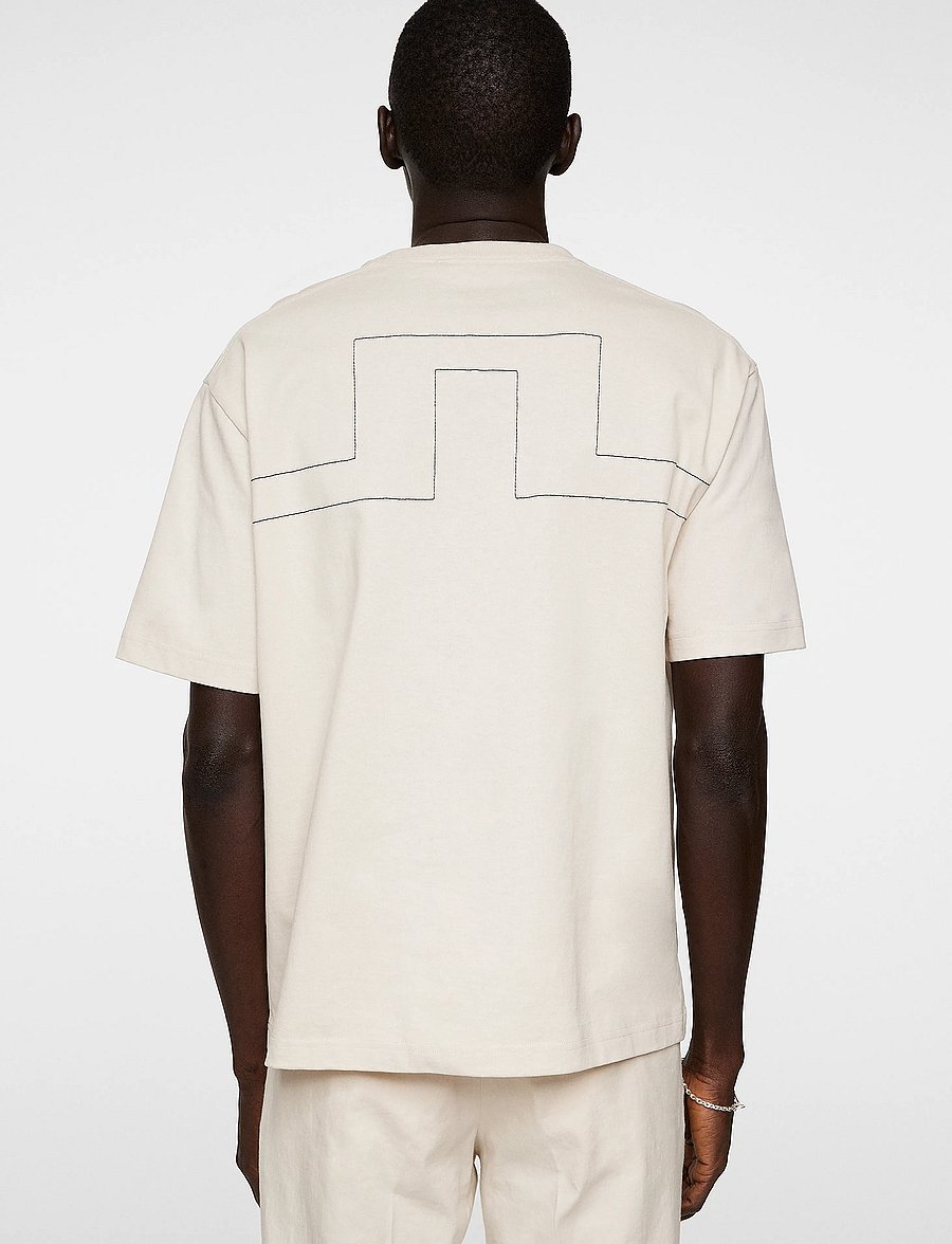 J. Lindeberg - Tjorn Bridge T-Shirt - kortærmede t-shirts - moonbeam - 2
