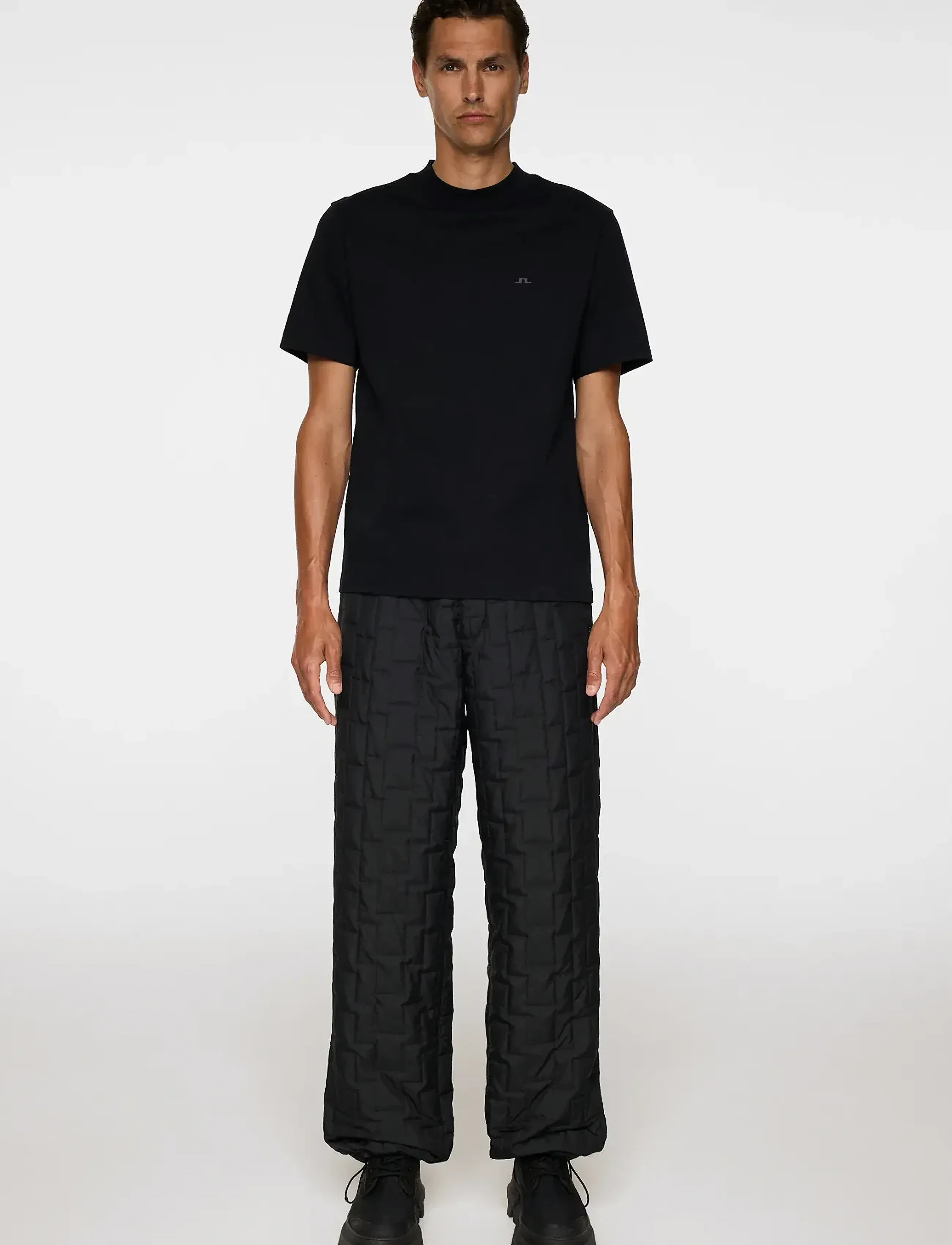 J. Lindeberg - Ace Mock Neck T-Shirt - kortärmade t-shirts - black - 4