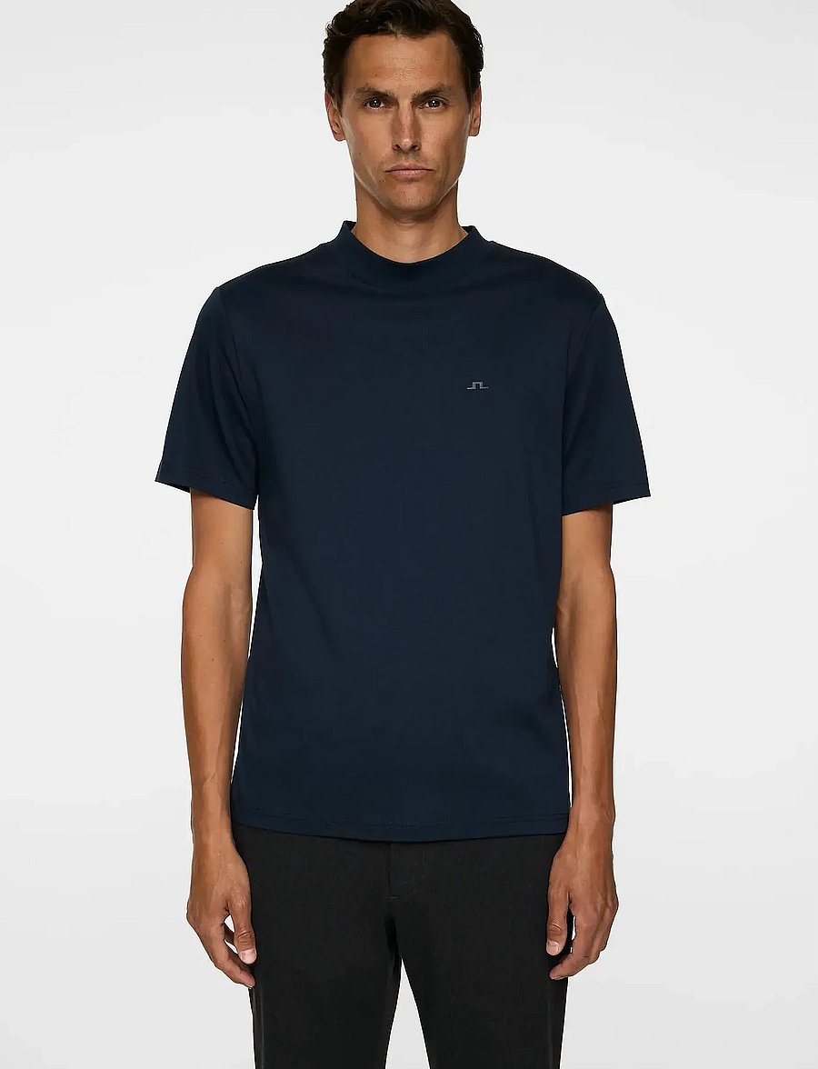 J. Lindeberg - Ace Mock Neck T-Shirt - korte mouwen - jl navy - 0
