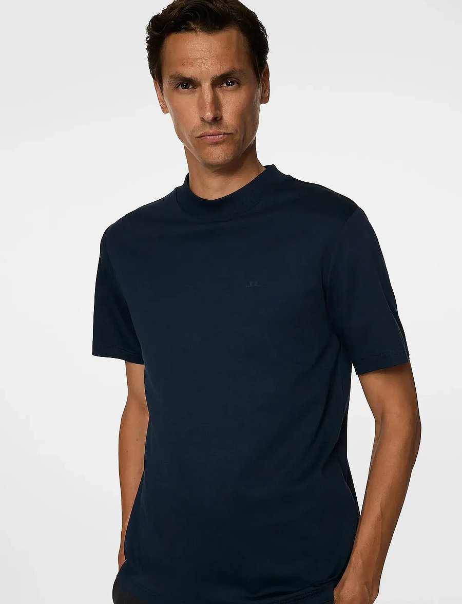 J. Lindeberg - Ace Mock Neck T-Shirt - korte mouwen - jl navy - 5